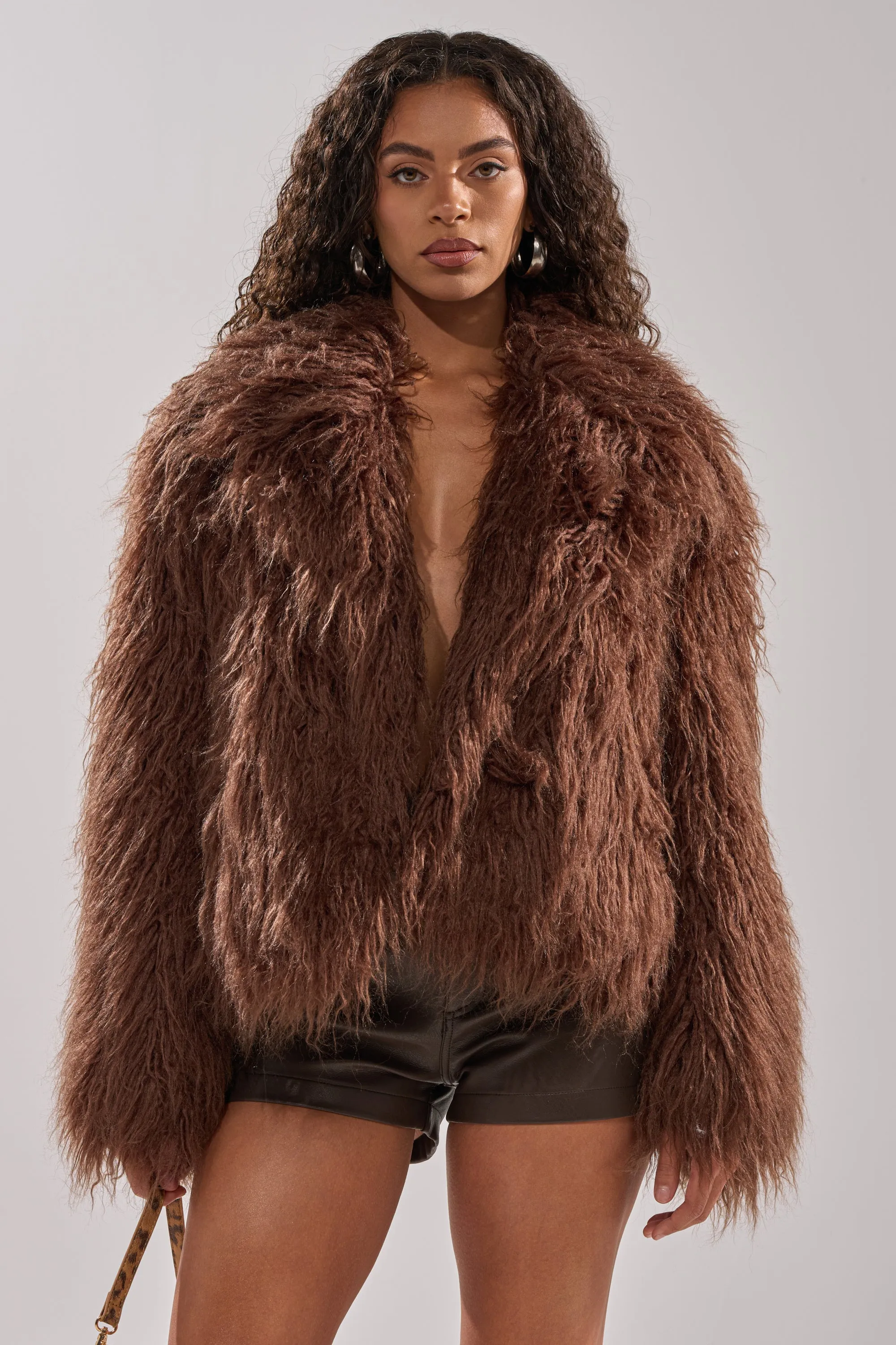 SHORT N SWEET FAUX FUR COAT sold by AKIRA product image thumbnail 2