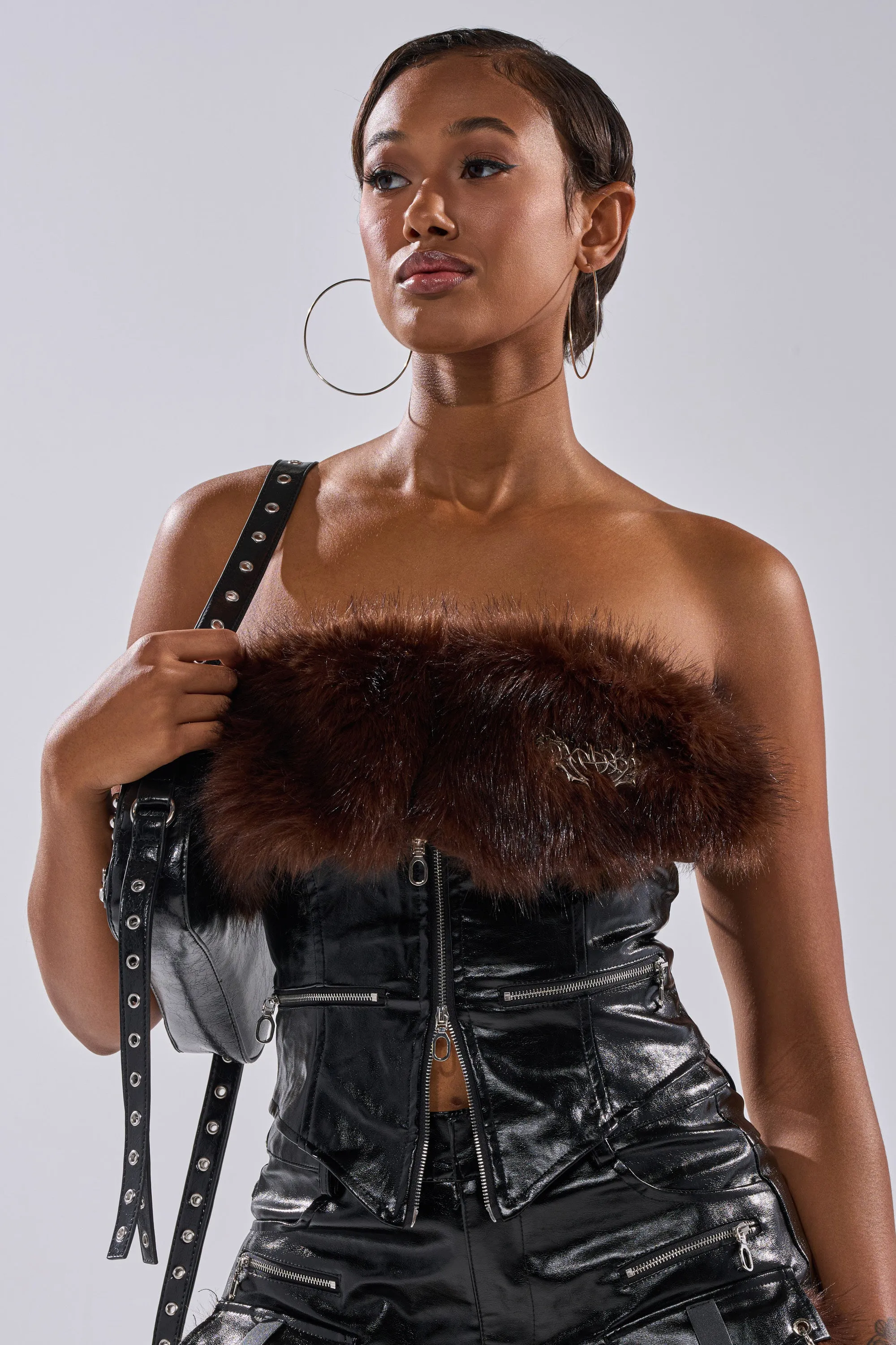 ALL THE BIG ONES CORSET WITH FUR sold by AKIRA product image thumbnail 2