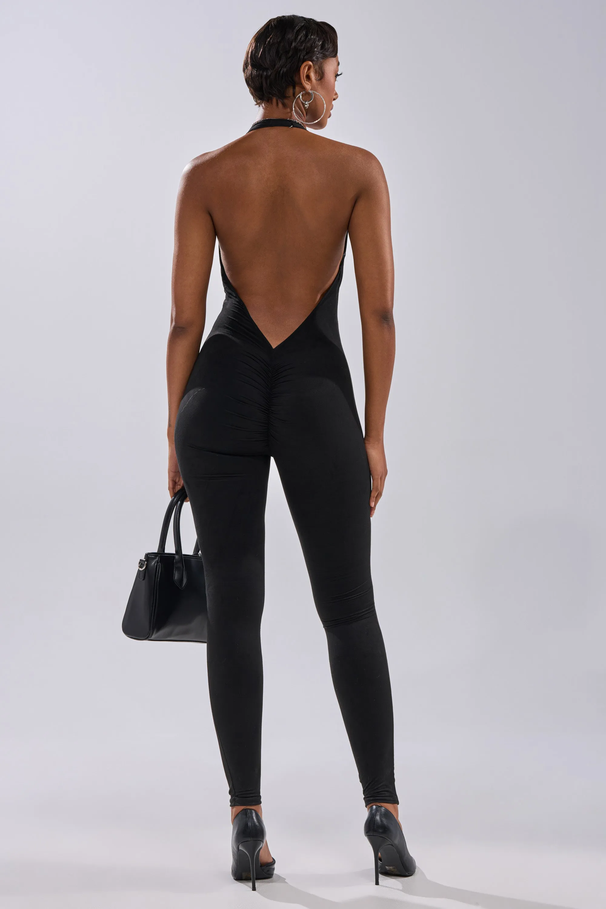 GIA SUEDE JUMPSUIT sold by AKIRA product image thumbnail 5