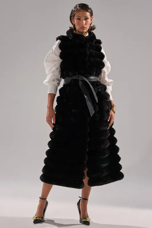 POPPY FAUX FUR VEST sold by AKIRA