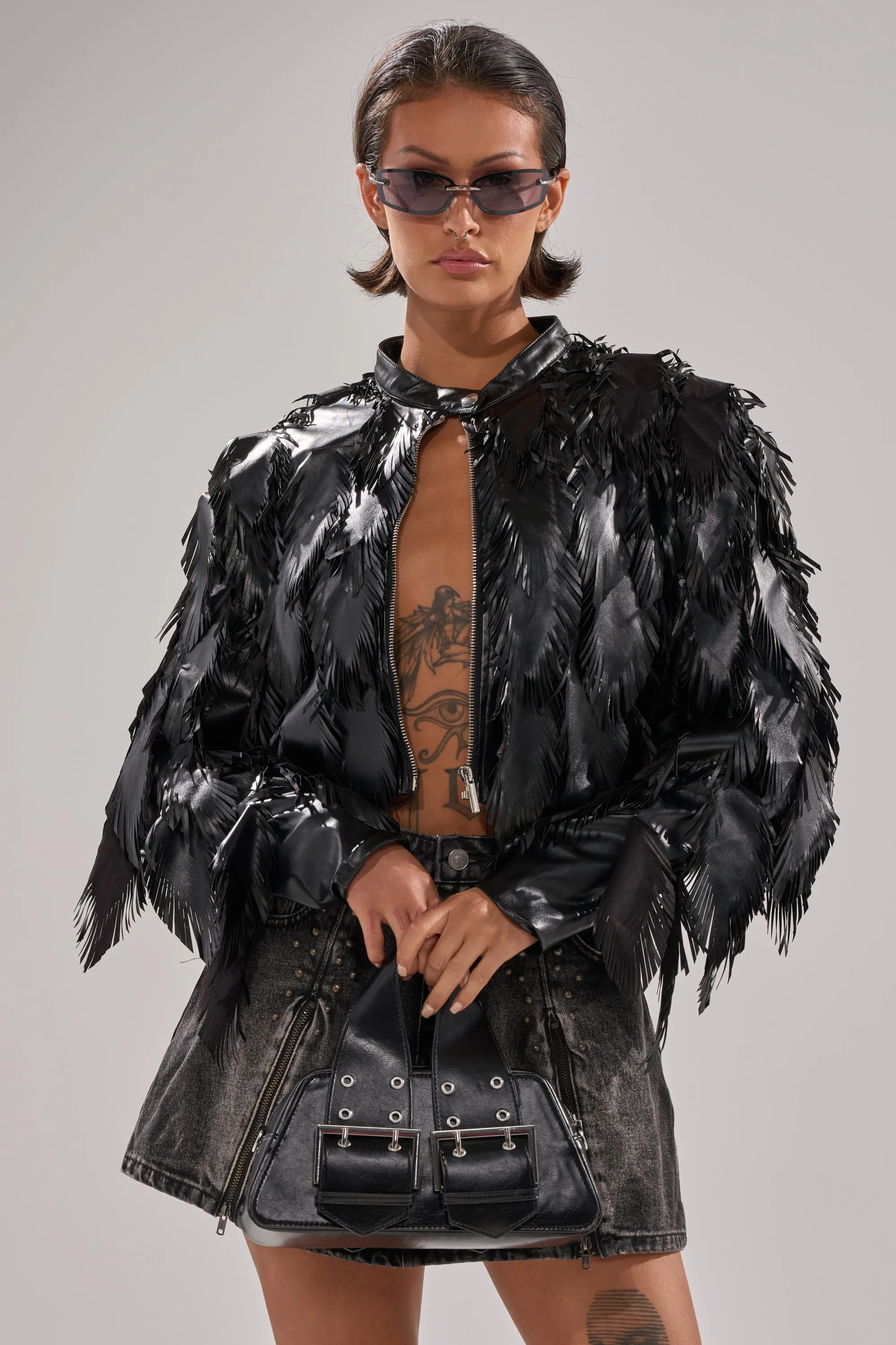 AVANT GARDE LASER CUT BOMBER sold by AKIRA product image thumbnail 2