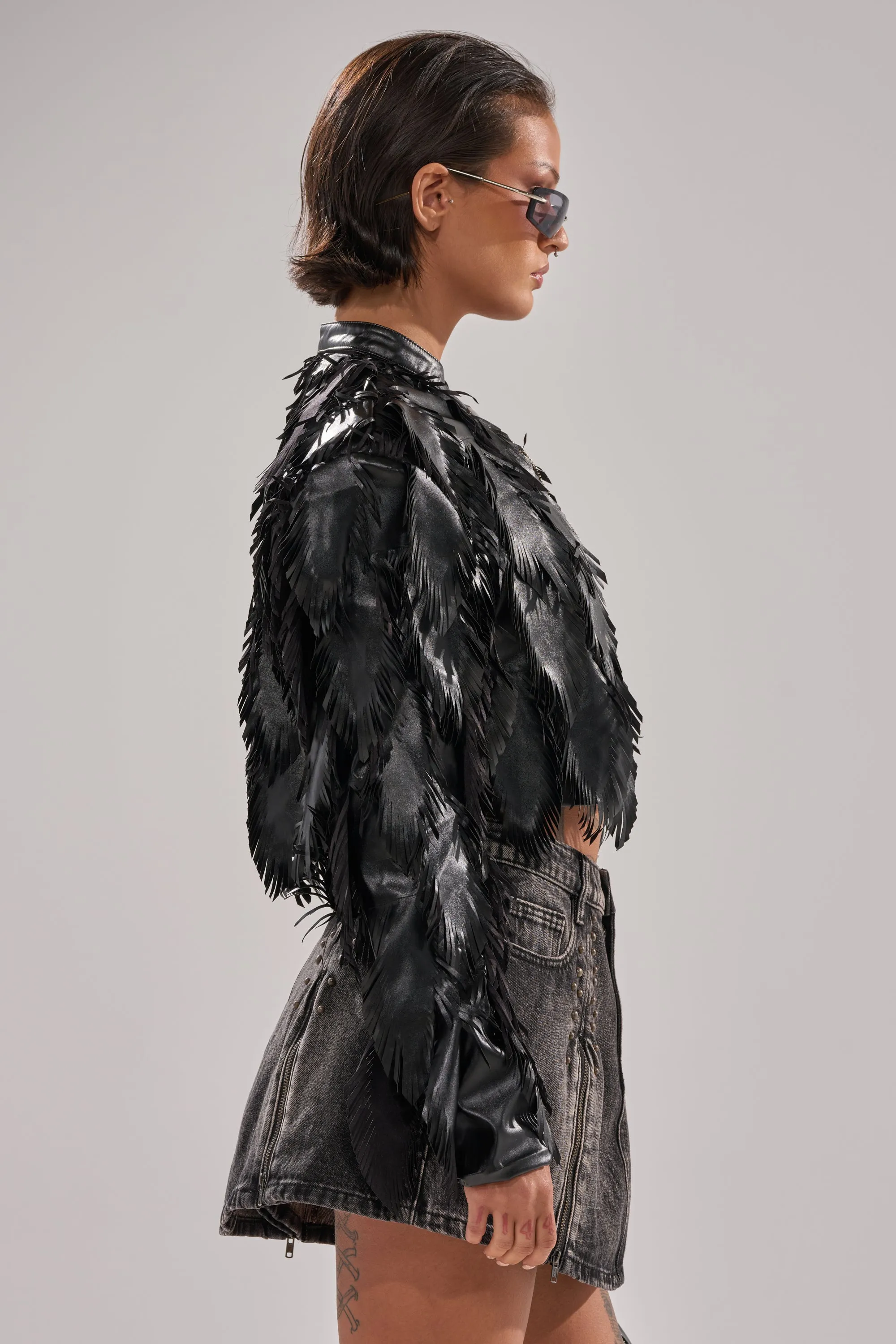 AVANT GARDE LASER CUT BOMBER sold by AKIRA product image thumbnail 5