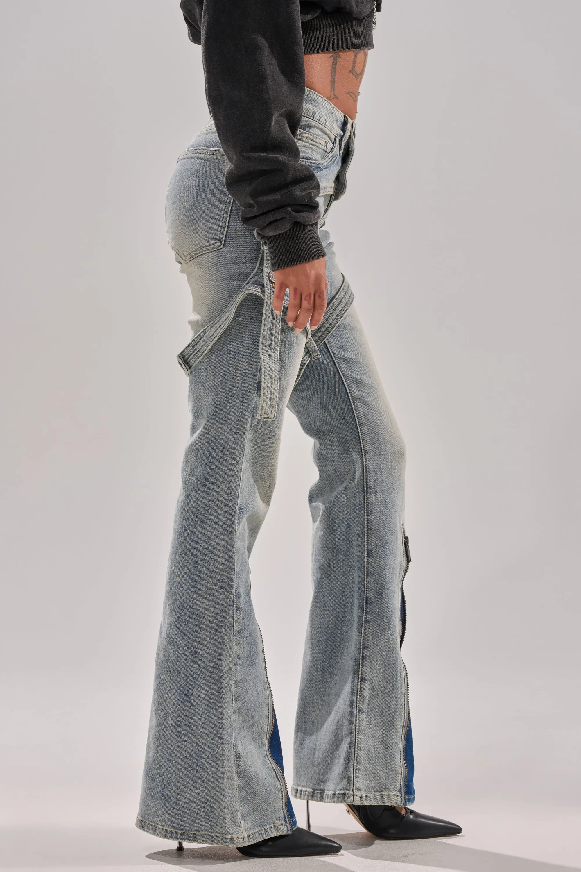MOOD FOR THE NIGHT FLARE DENIM sold by AKIRA product image thumbnail 5
