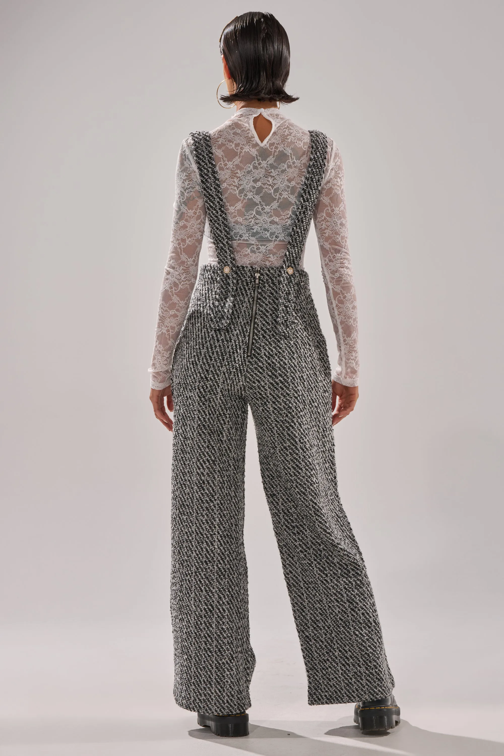 ALESSANDRA TWEED OVERALLS sold by AKIRA product image thumbnail 4