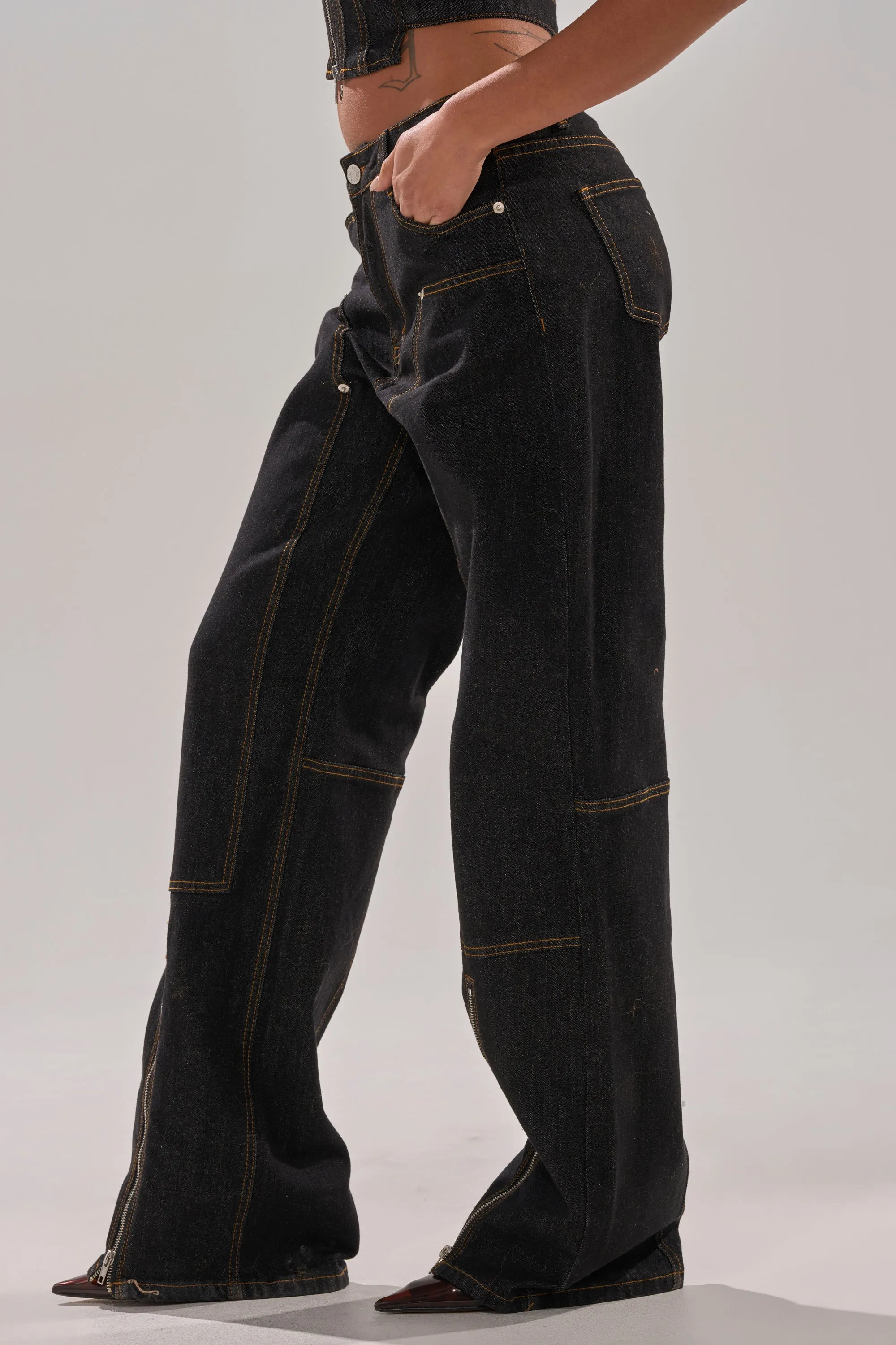 HARDEST TO LOVE WIDE LEG DENIM sold by AKIRA product image thumbnail 4