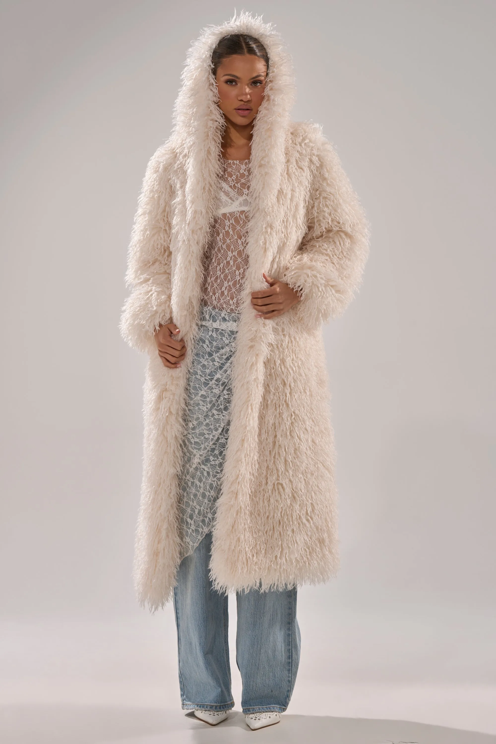 SCARLETT FAUX FUR COAT sold by AKIRA product image thumbnail 5