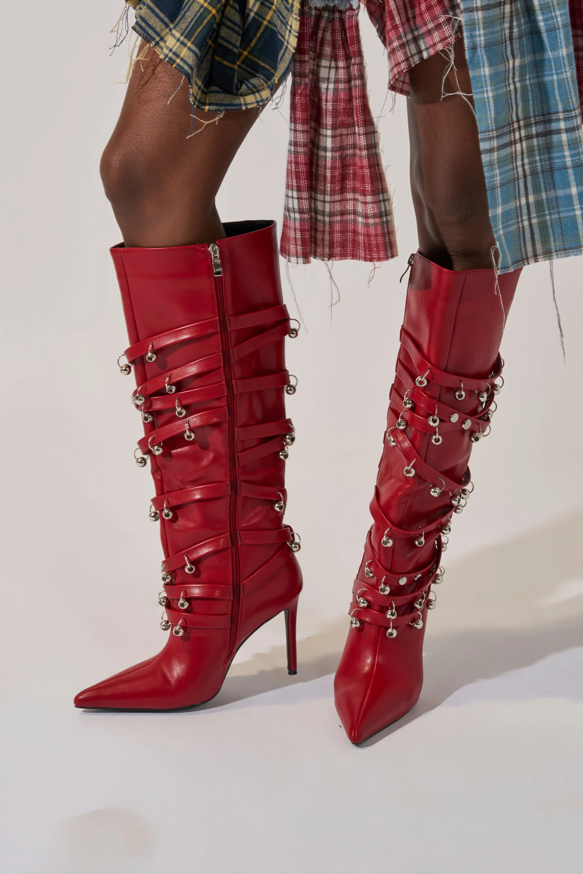 AZALEA WANG TIMPANI RED WESTERN FRINGE STILETTO BOOT sold by AKIRA product image thumbnail 2
