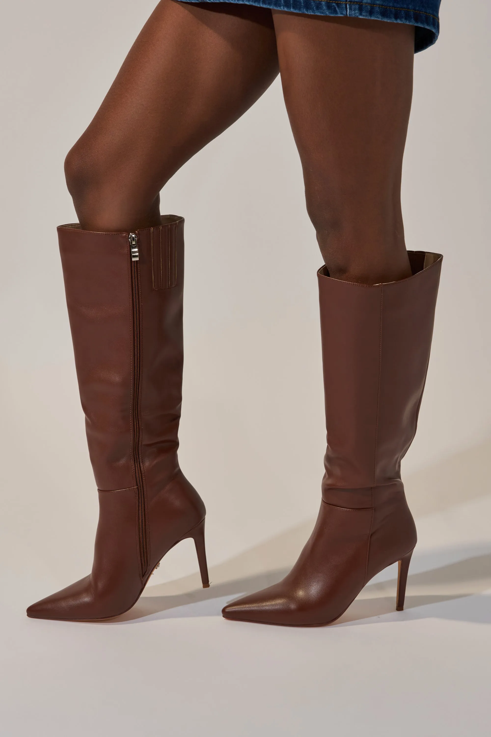 AZALEA WANG HAILEYANN BROWN STILETTO BOOT sold by AKIRA product image thumbnail 2