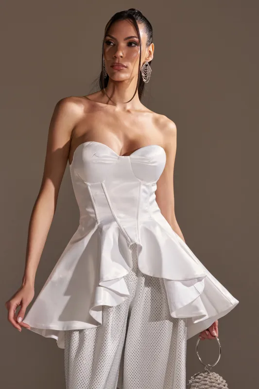 PRETTY PLEASE SATIN CORSET sold by AKIRA