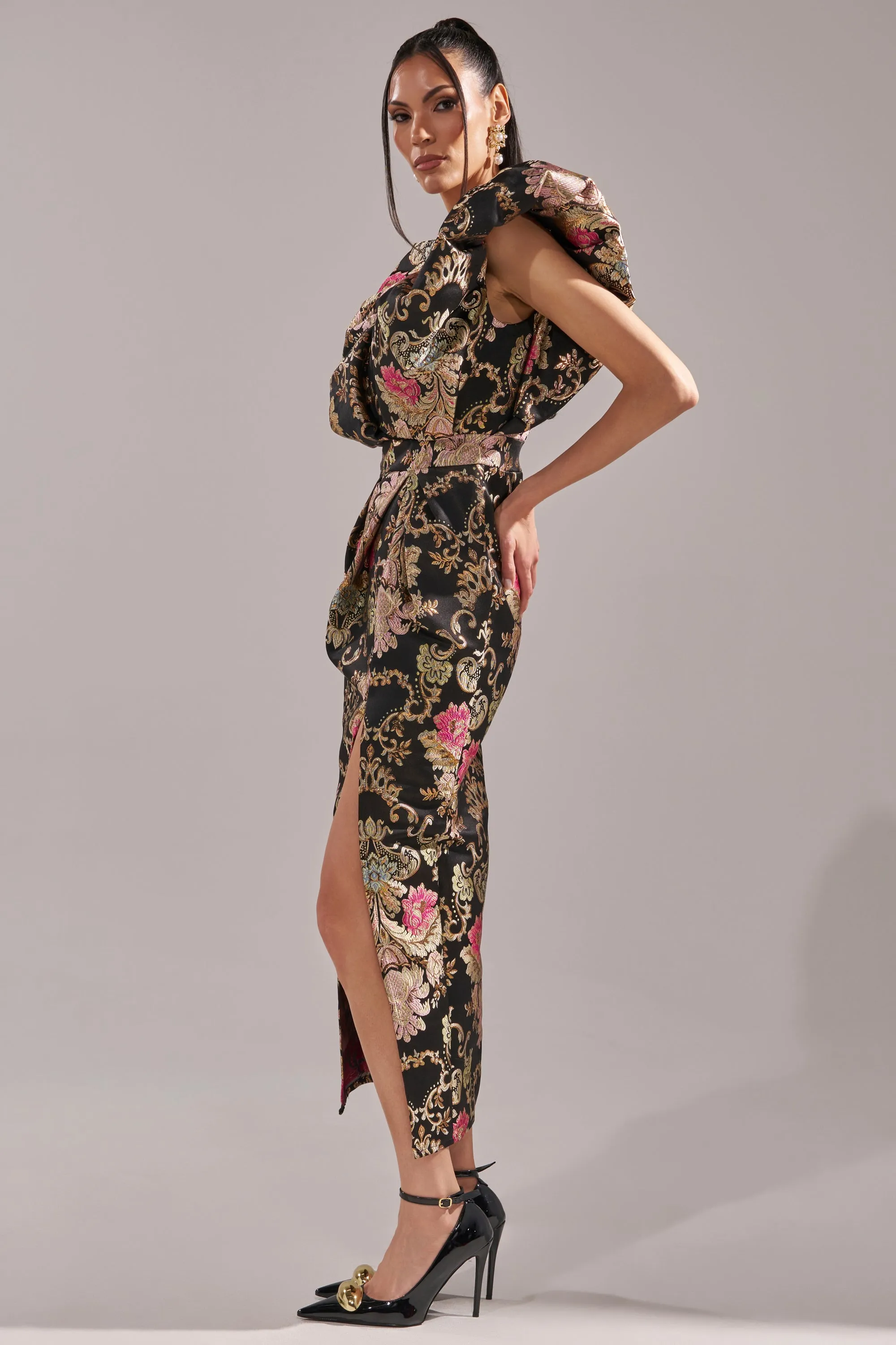 BEST DRESSED BROCADE MAXI DRESS sold by AKIRA product image thumbnail 5
