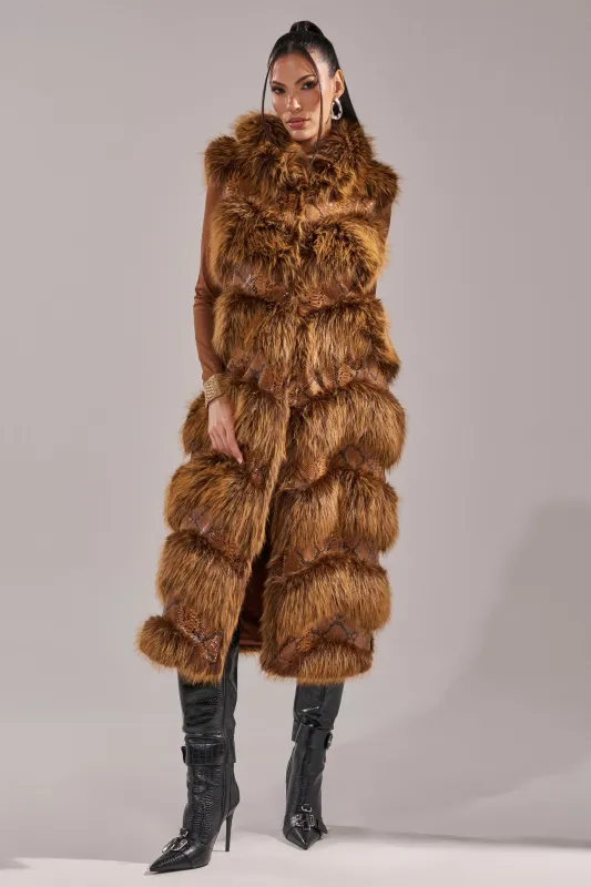 GOOD OMEN FUR TRIM VEST sold by AKIRA