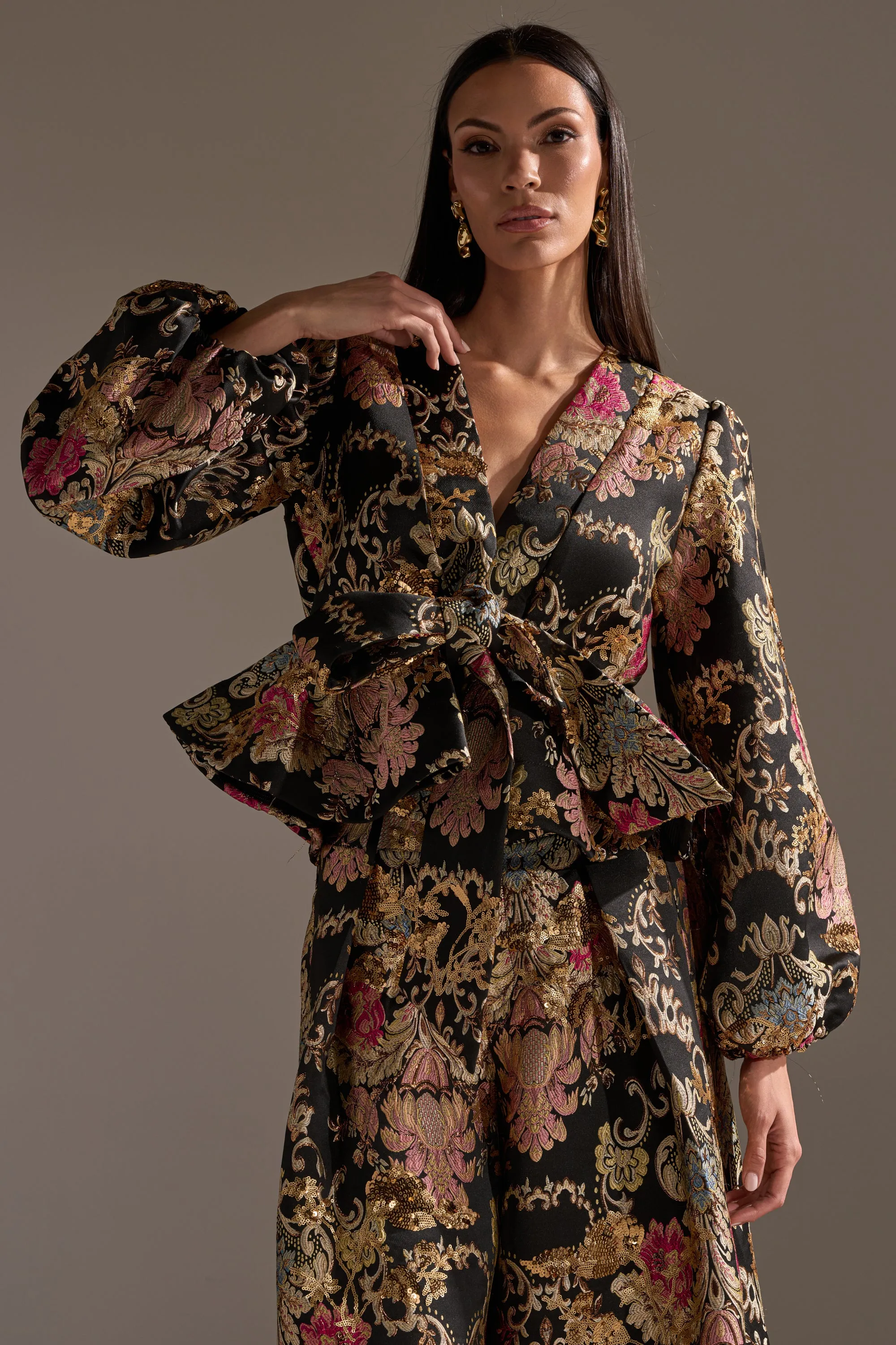 LUXE ENERGY BROCADE BLOUSE sold by AKIRA product image thumbnail 4