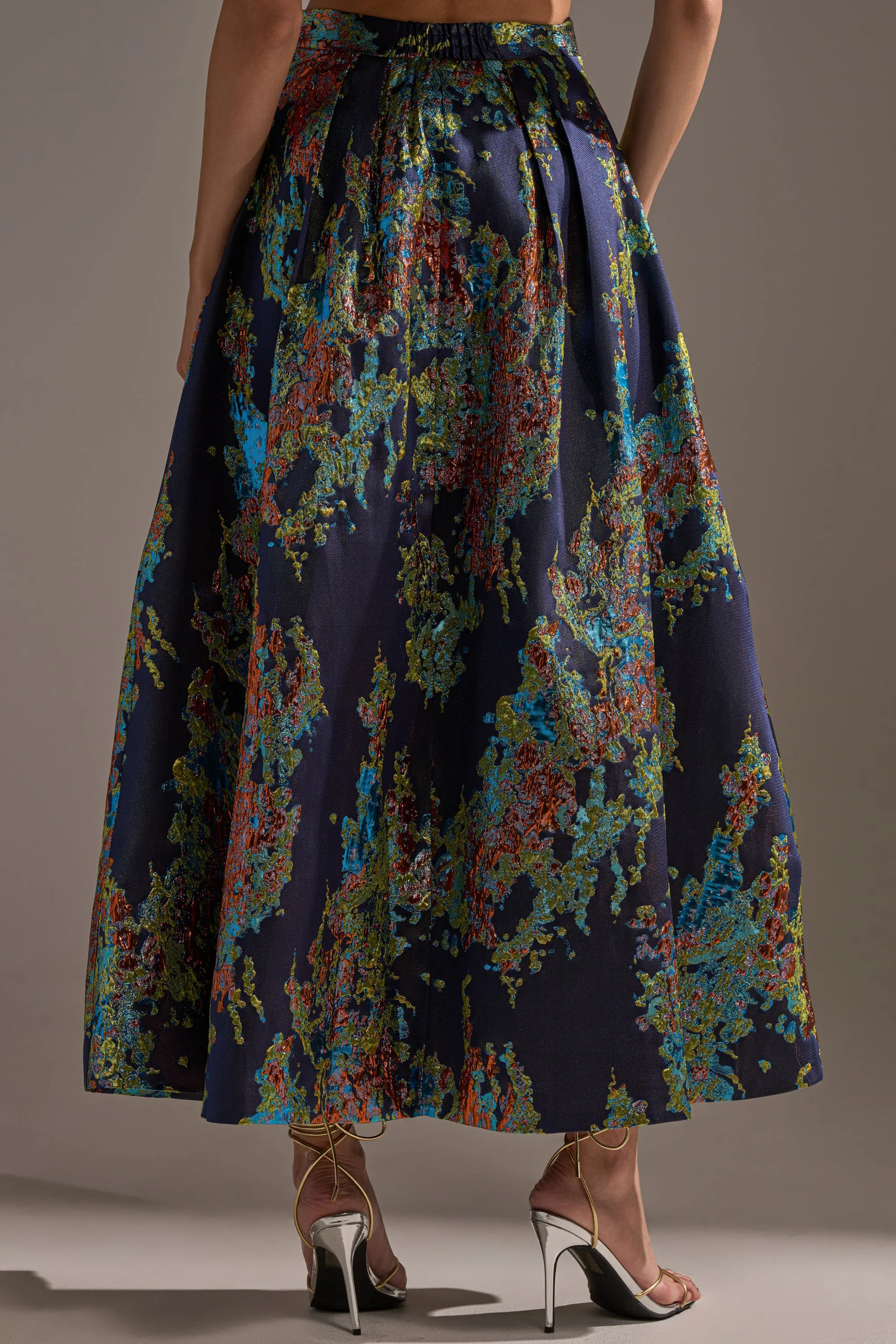 IN THE WILD BROCADE MAXI SKIRT sold by AKIRA product image thumbnail 5
