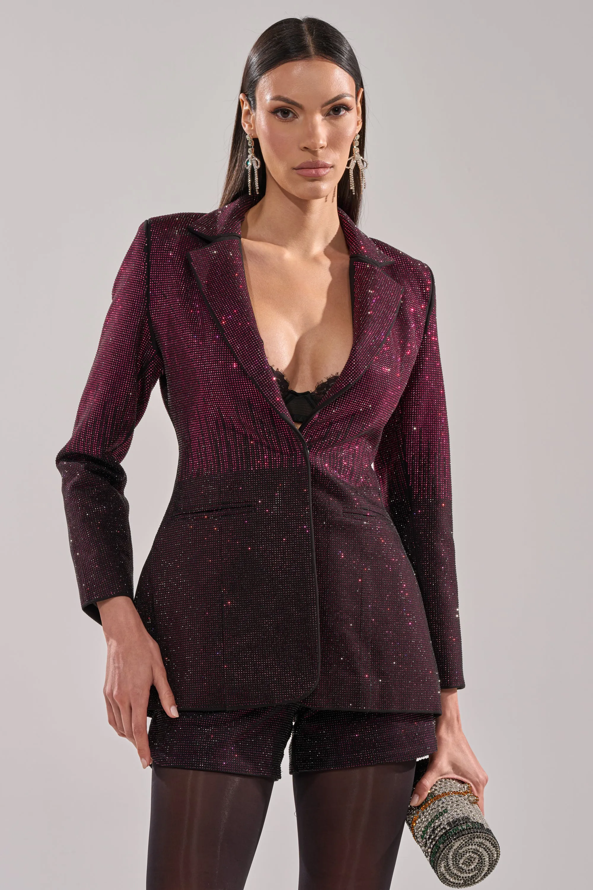 RAISE A GLASS RHINESTONE BLAZER sold by AKIRA product image thumbnail 5