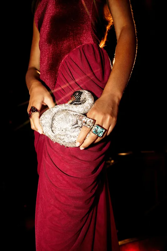 REGAL BLING CLUTCH sold by AKIRA