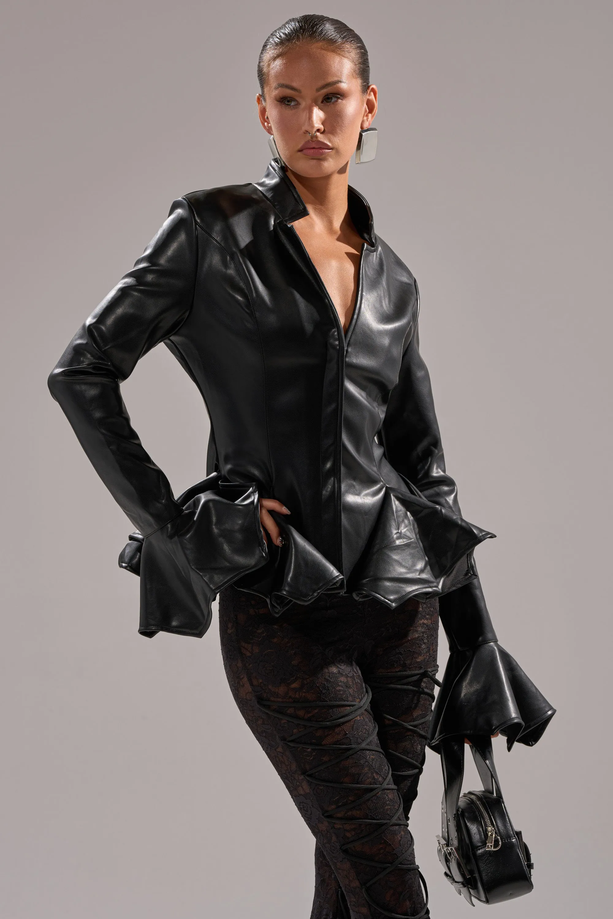 CARMEN BODYCON BLAZER IN BLACK sold by AKIRA product image thumbnail 2