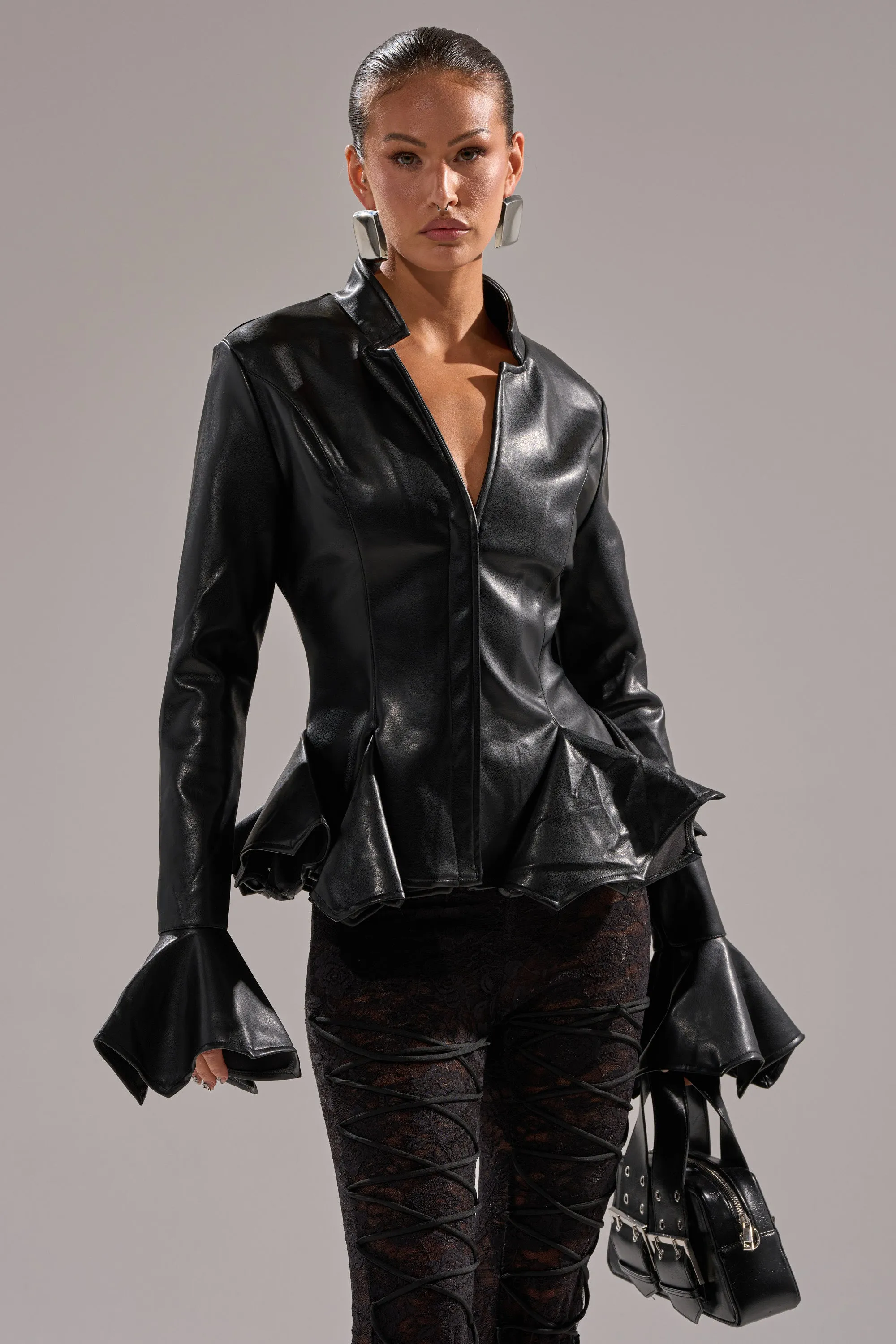 CARMEN BODYCON BLAZER IN BLACK sold by AKIRA