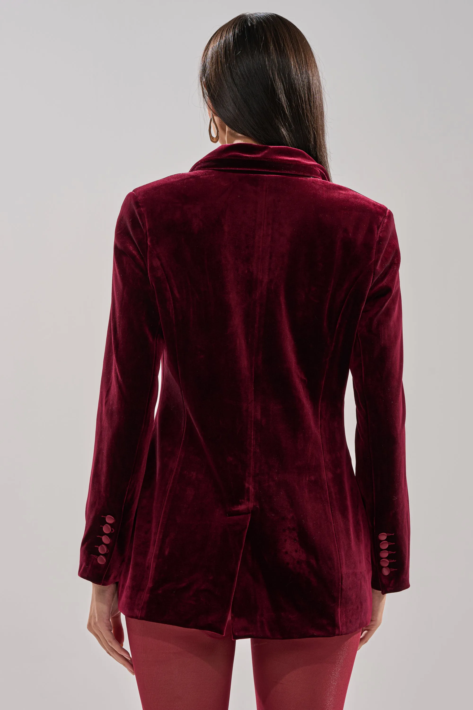 LUXE VELVET TUXEDO BLAZER sold by AKIRA product image thumbnail 5