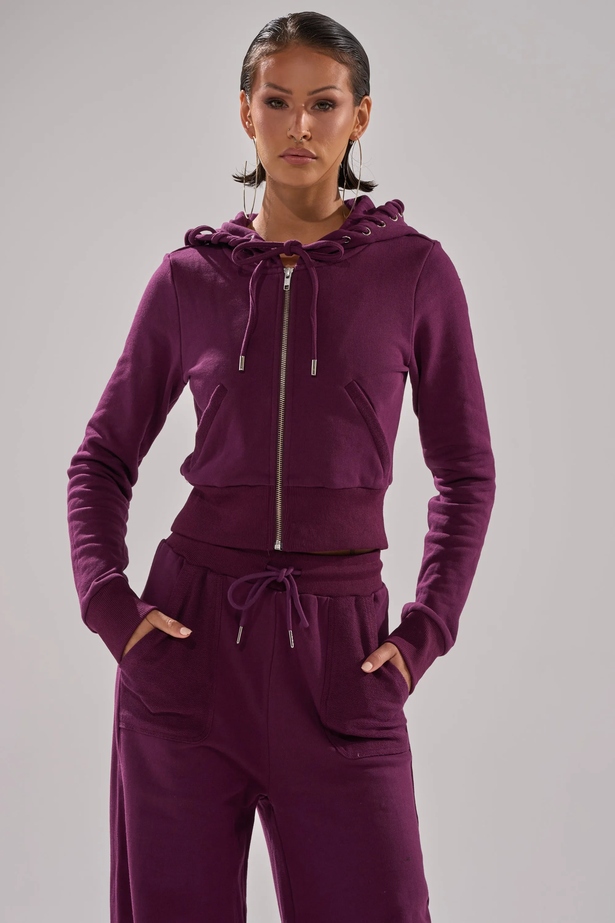 SHE'S GONE, YOU'RE FINE ZIP UP SWEATSHIRT sold by AKIRA product image thumbnail 5