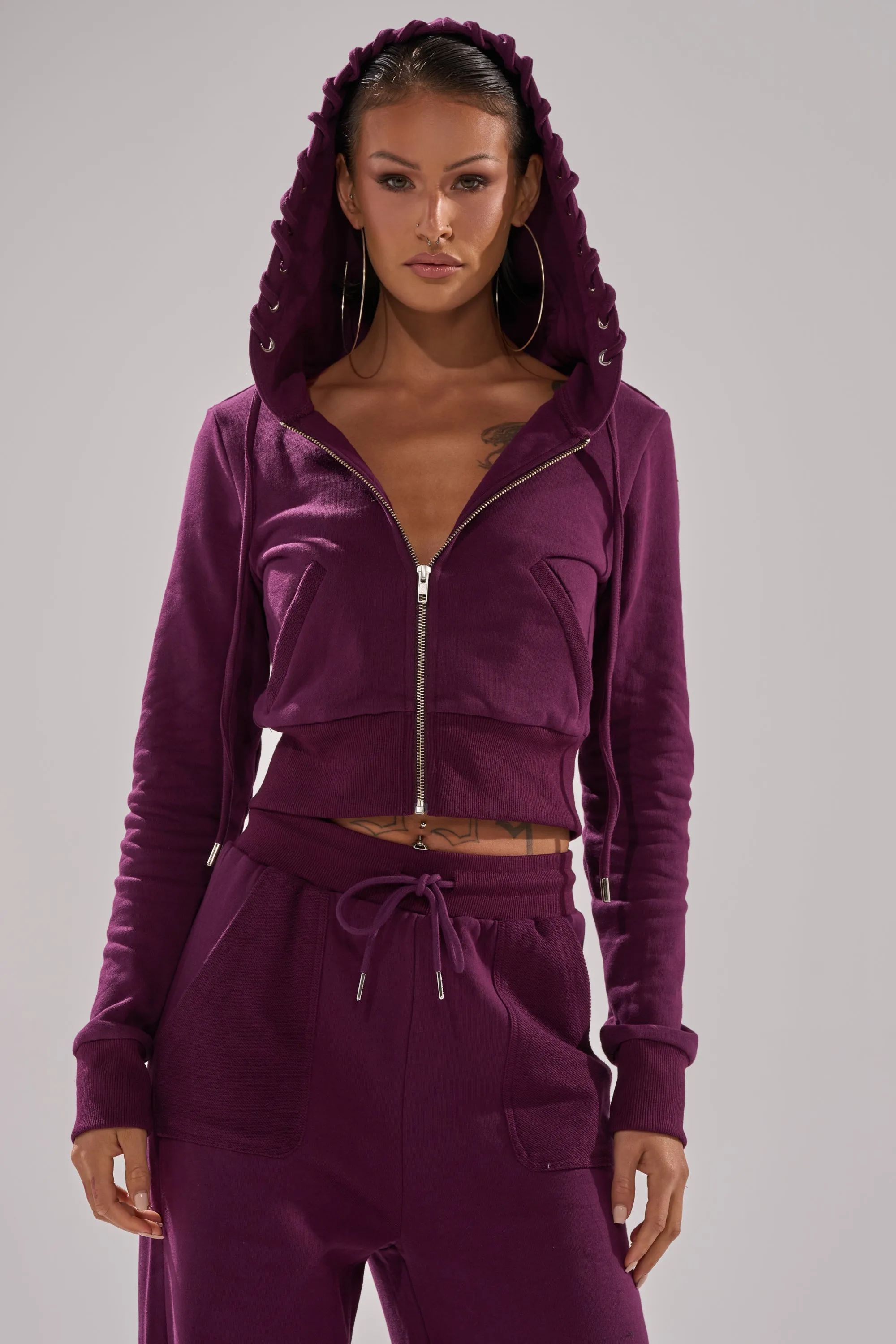 SHE'S GONE, YOU'RE FINE ZIP UP SWEATSHIRT sold by AKIRA product image thumbnail 4