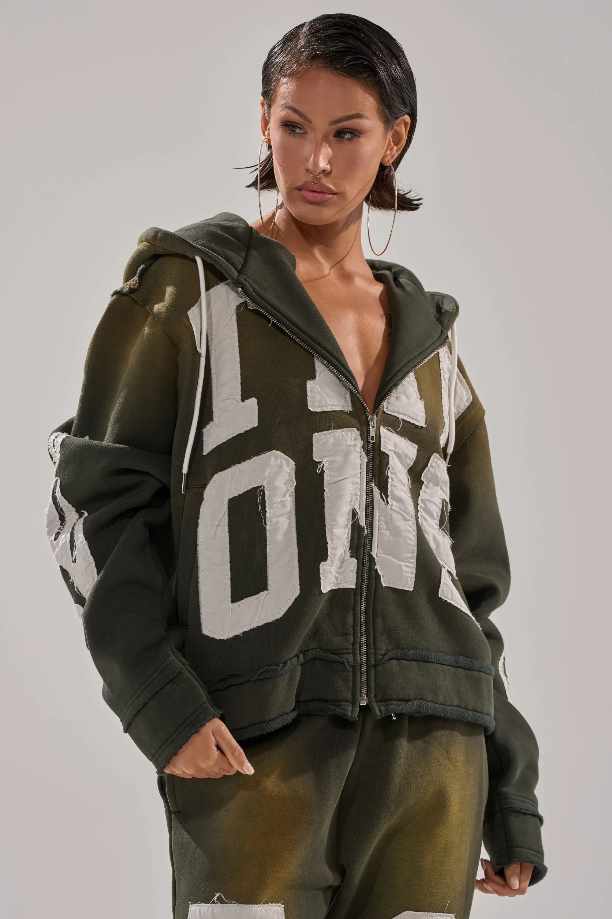 THE ONLY ONE ZIP SWEATSHIRT sold by AKIRA product image thumbnail 2