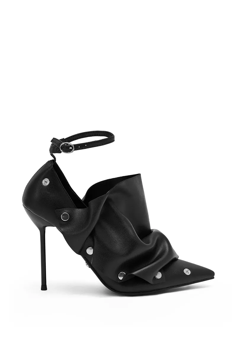 AZALEA WANG IMOGALE BLACK SILVER HARDWARE STILETTO PUMP sold by AKIRA product image thumbnail 5
