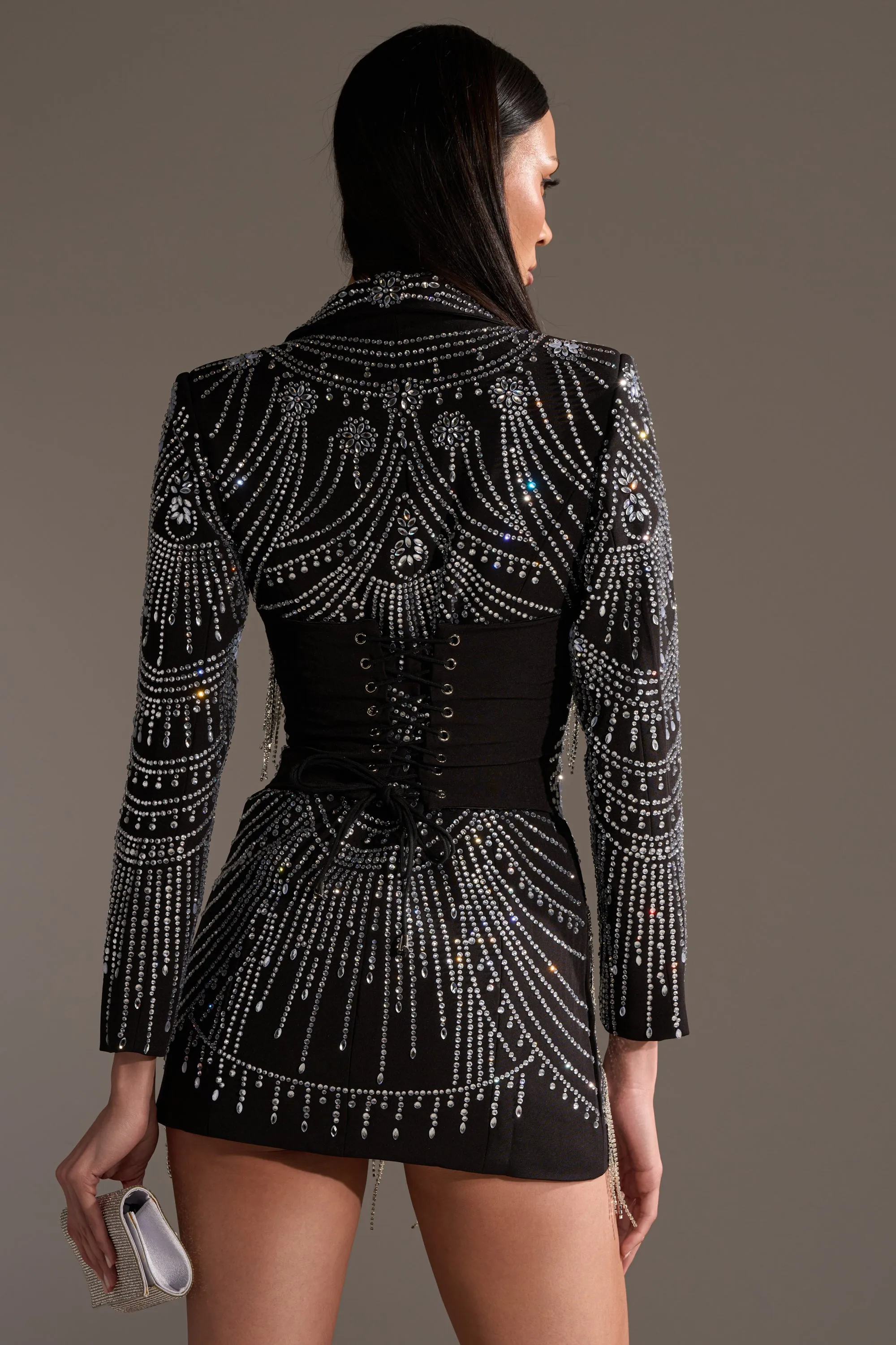NOT YOUR BABE RHINESTONE BLAZER DRESS sold by AKIRA product image thumbnail 5