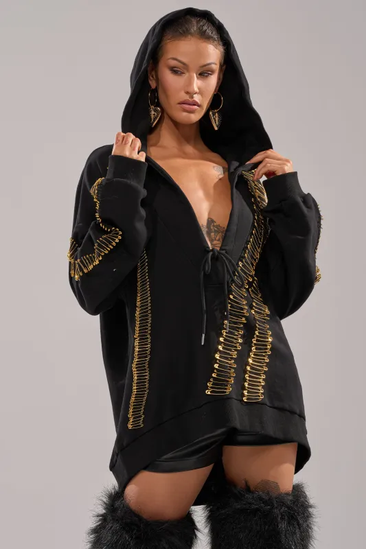 UNPIN ME OVERSIZED SWEATSHIRT sold by AKIRA