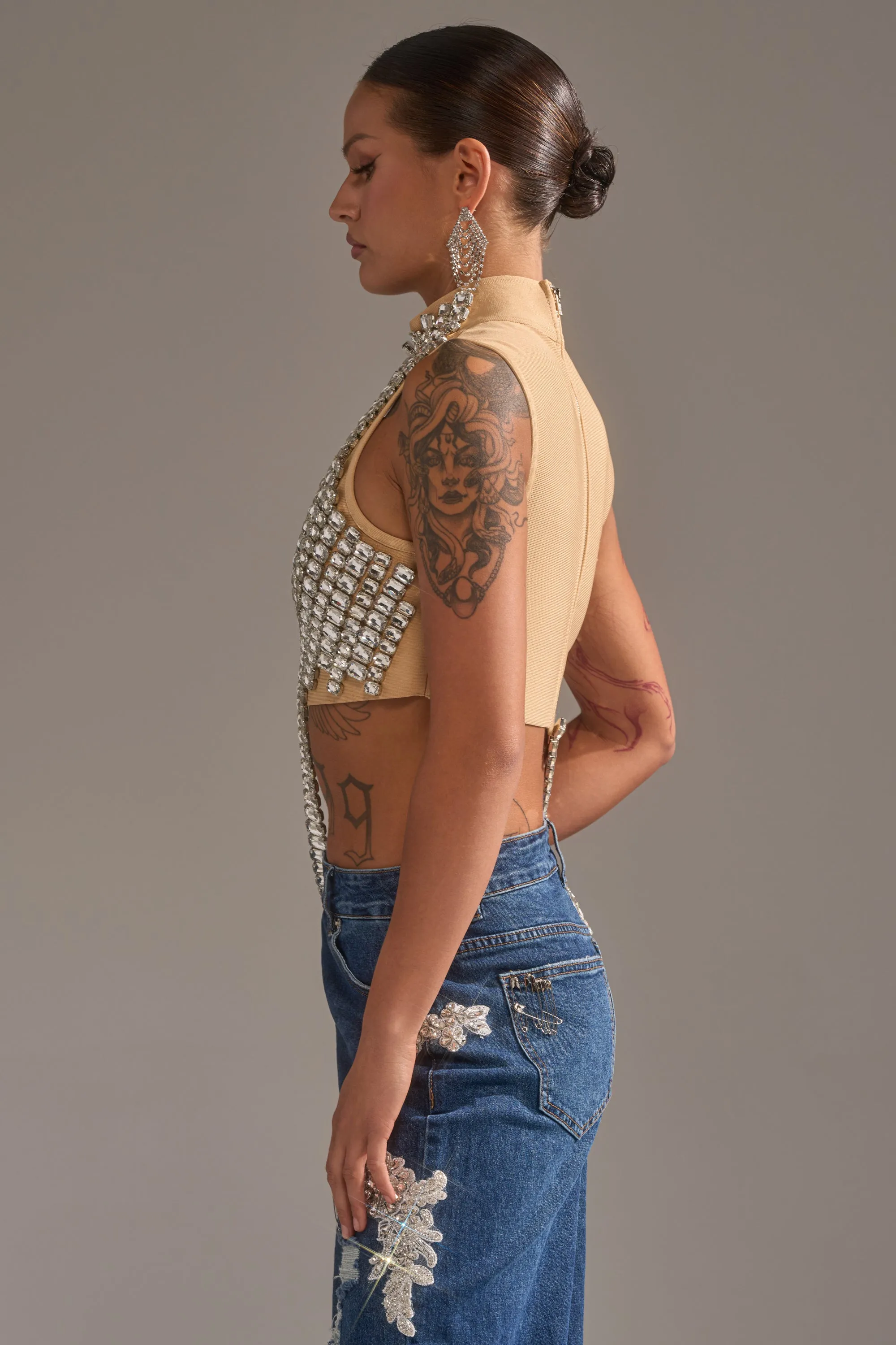 ITS YOUR TIME RHINESTONE MOCK NECK BLOUSE sold by AKIRA product image thumbnail 5