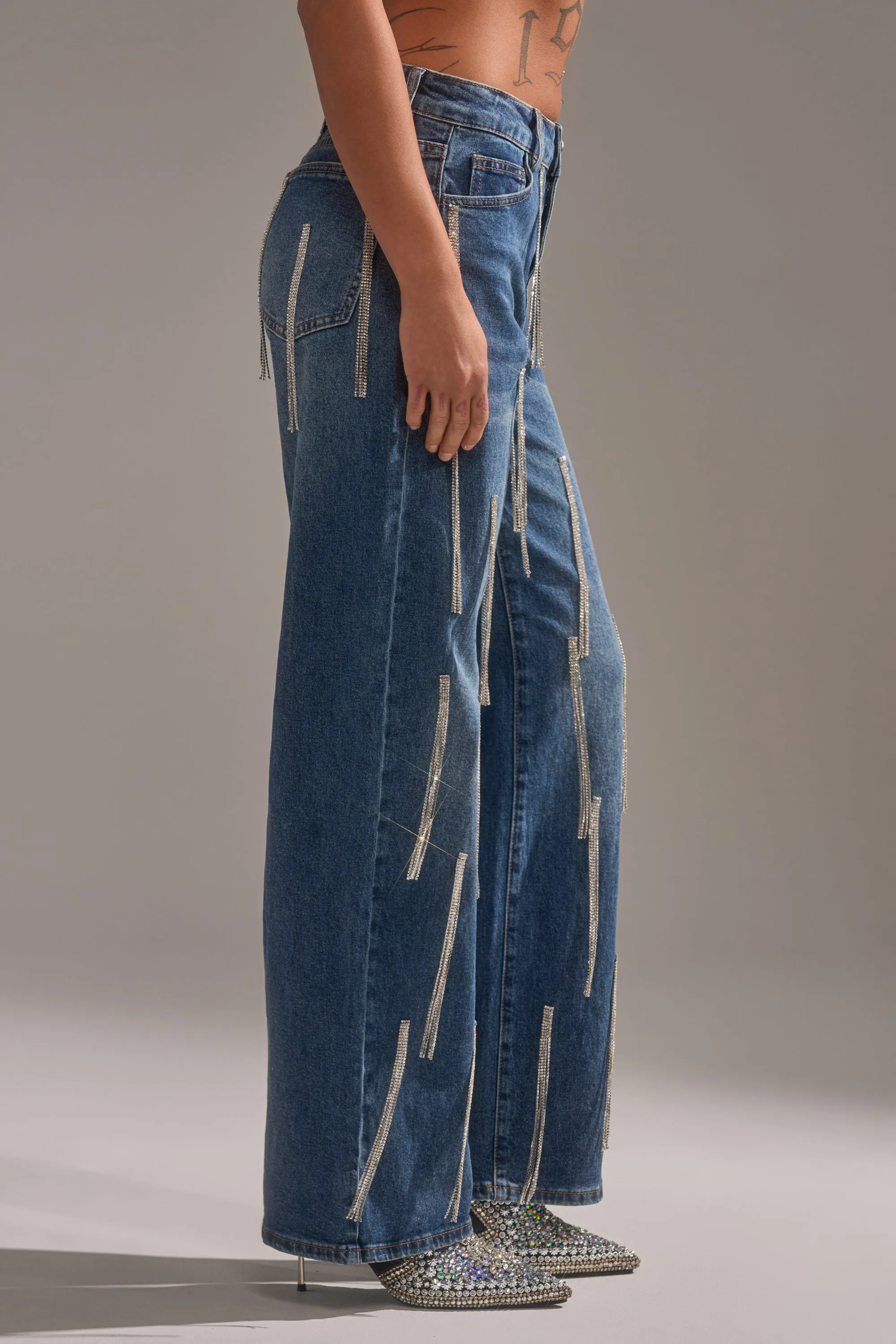 DRIPPED OUT RELAXED DENIM sold by AKIRA product image thumbnail 4