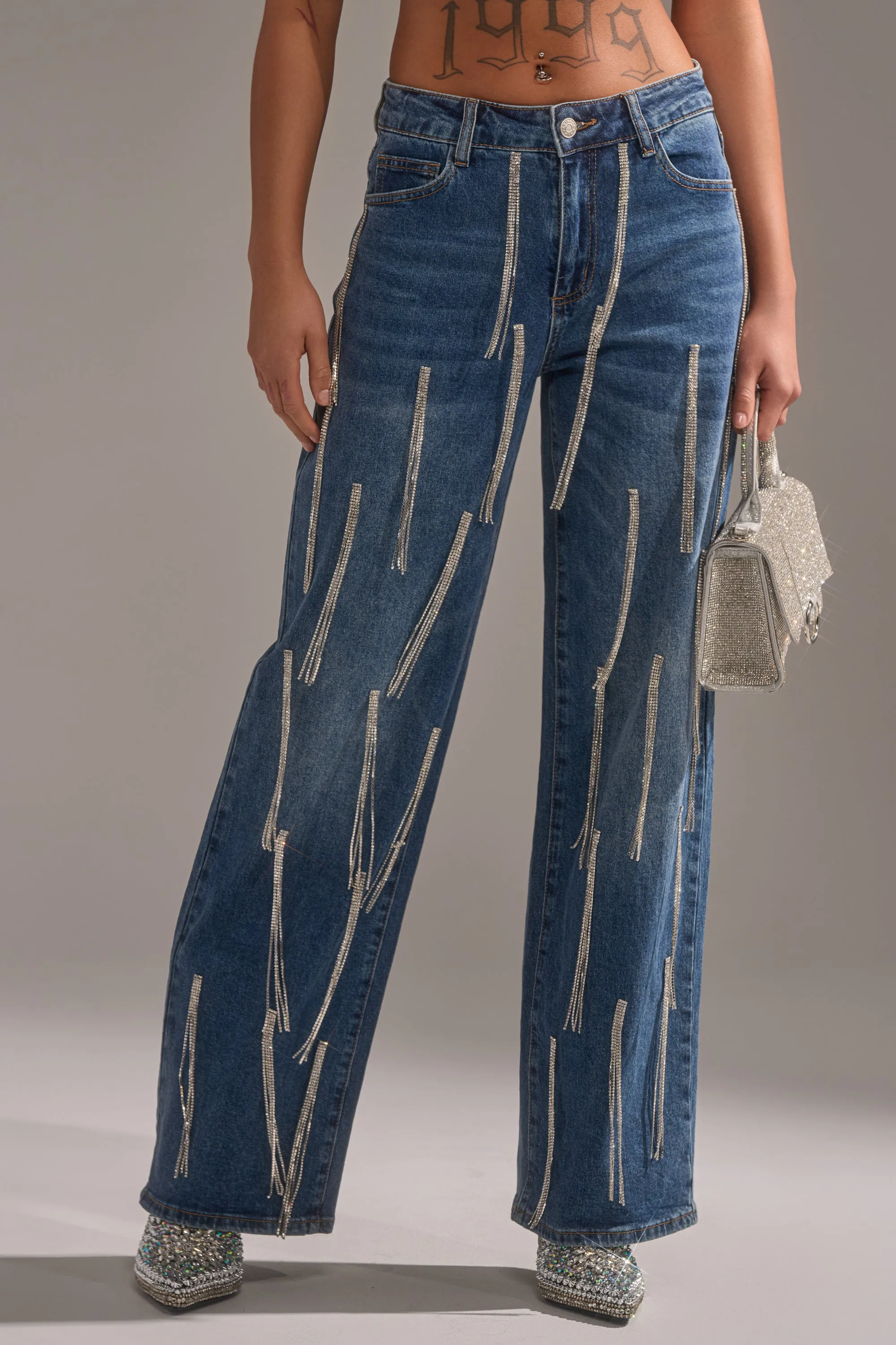 DRIPPED OUT RELAXED DENIM sold by AKIRA product image thumbnail 3