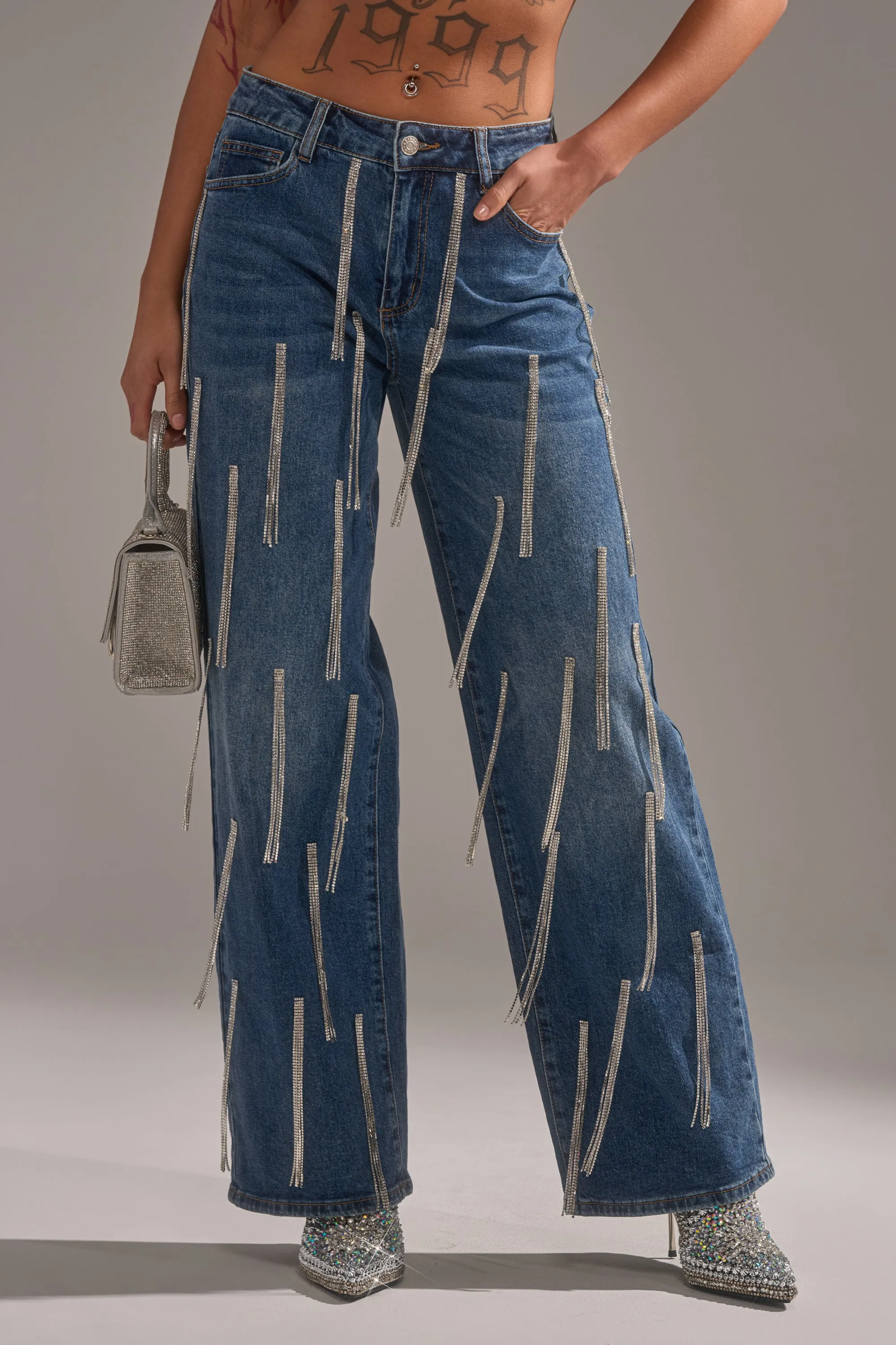 DRIPPED OUT RELAXED DENIM sold by AKIRA product image thumbnail 2