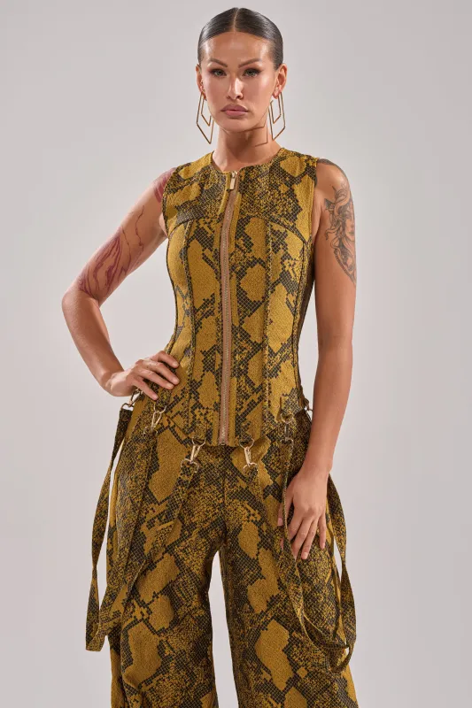 SEXY LITTLE THANG SNAKE CORSET sold by AKIRA