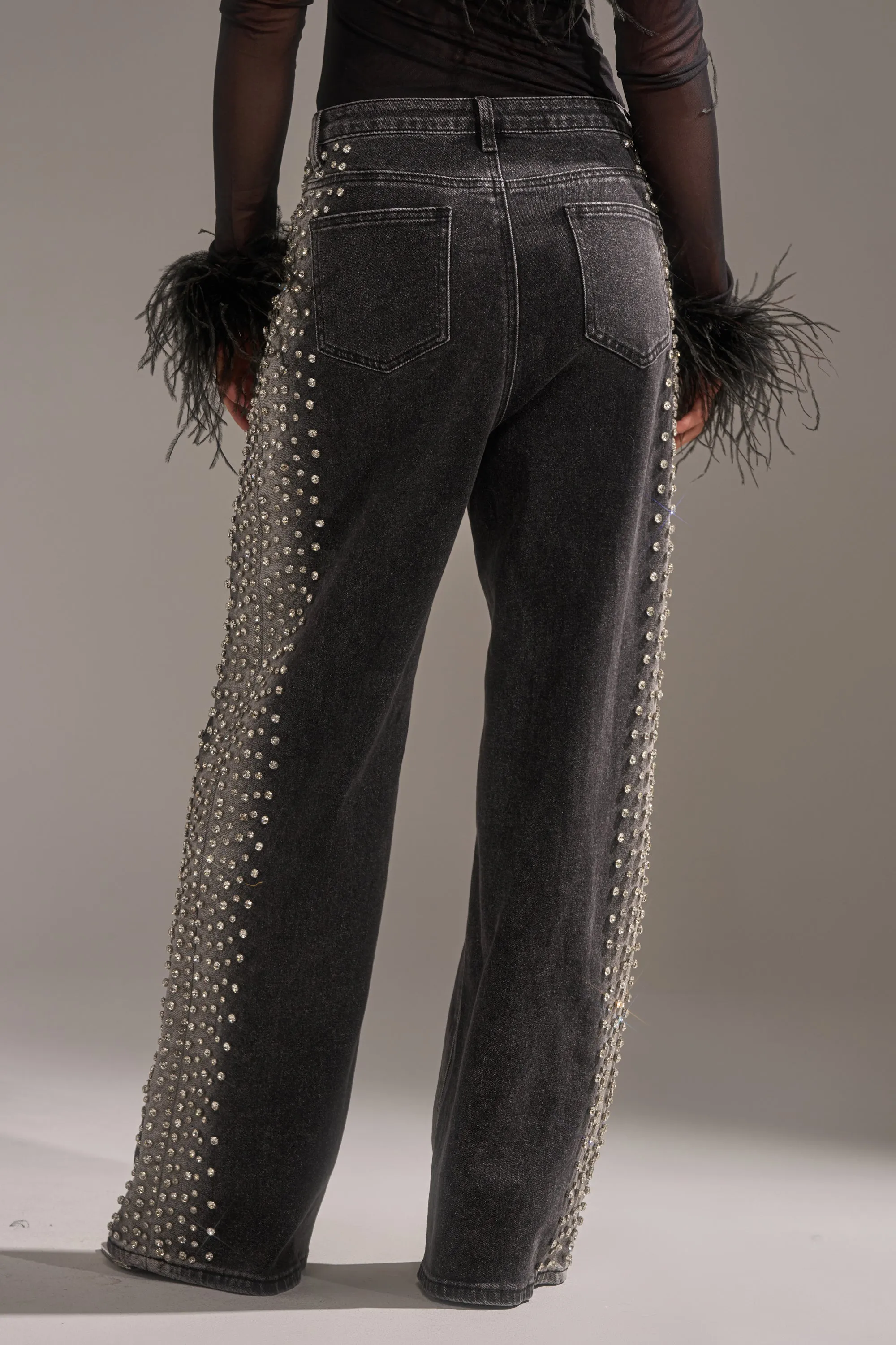 FREAKING FIRE EMBELLISHED DENIM sold by AKIRA product image thumbnail 3