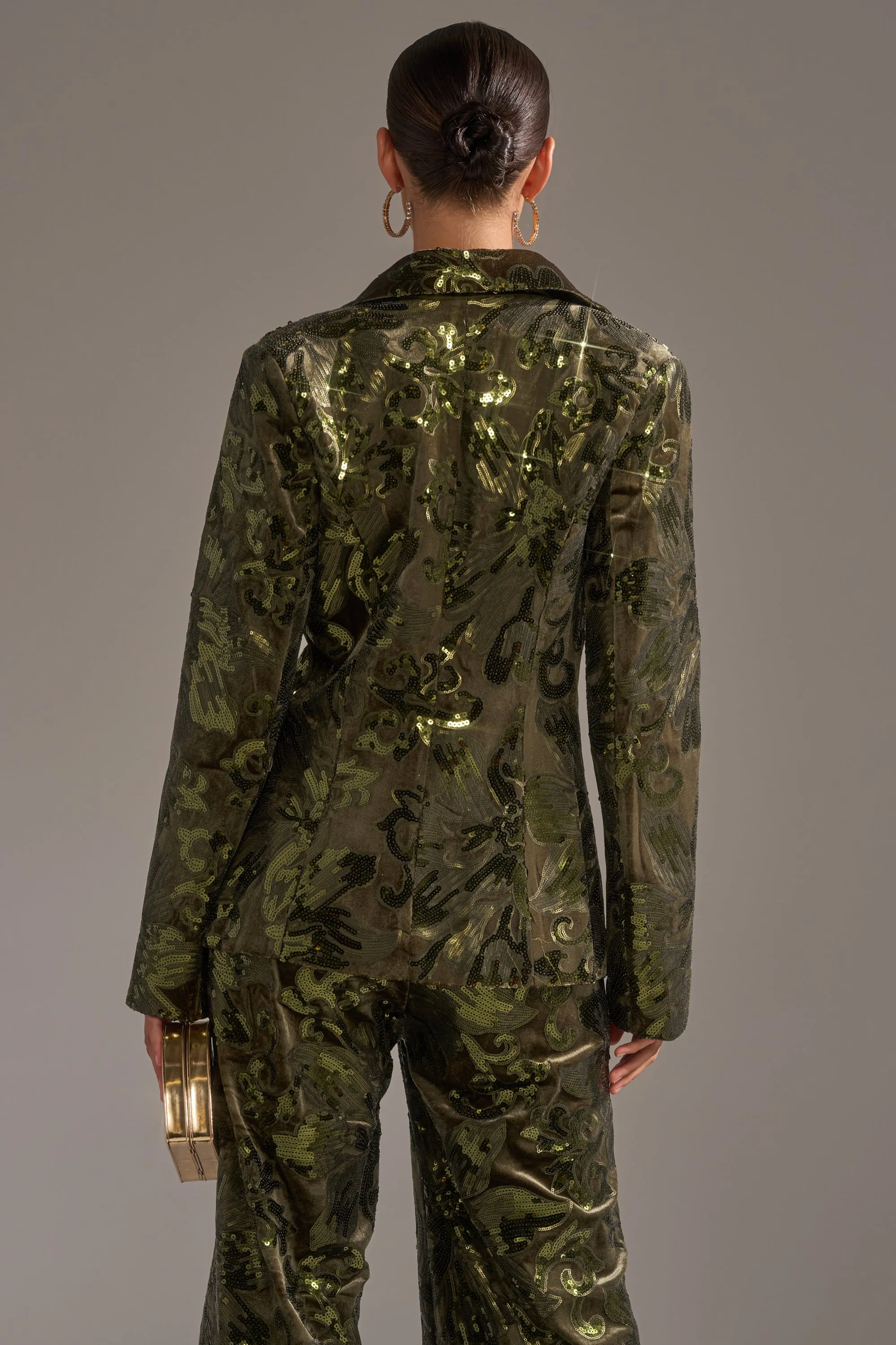 AURORA SEQUIN VELVET BLAZER sold by AKIRA product image thumbnail 5