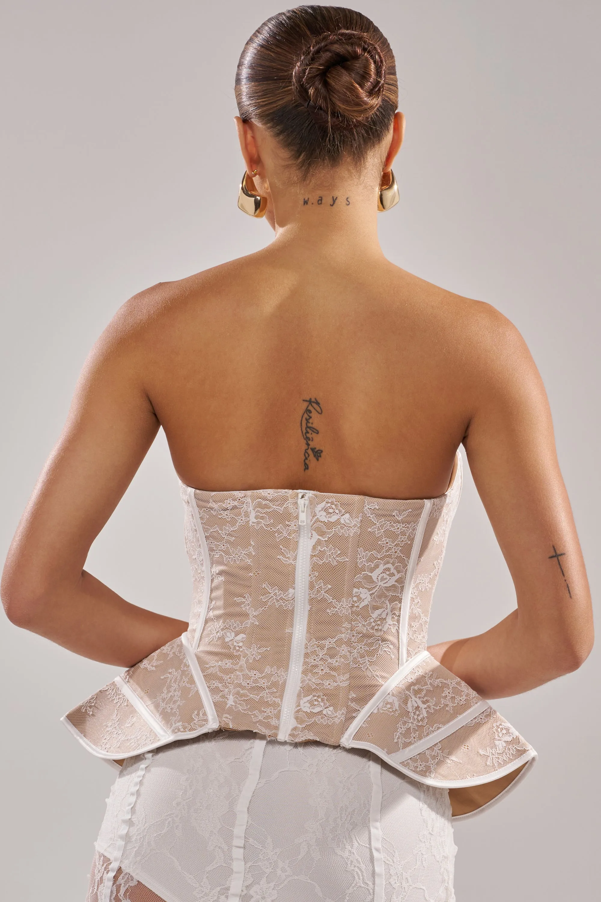JUST A GIRL LACE CORSET IN WHITE sold by AKIRA product image thumbnail 3