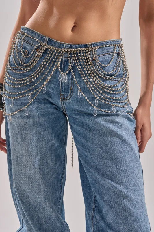 DRIPPIN CHAIN BELT sold by AKIRA