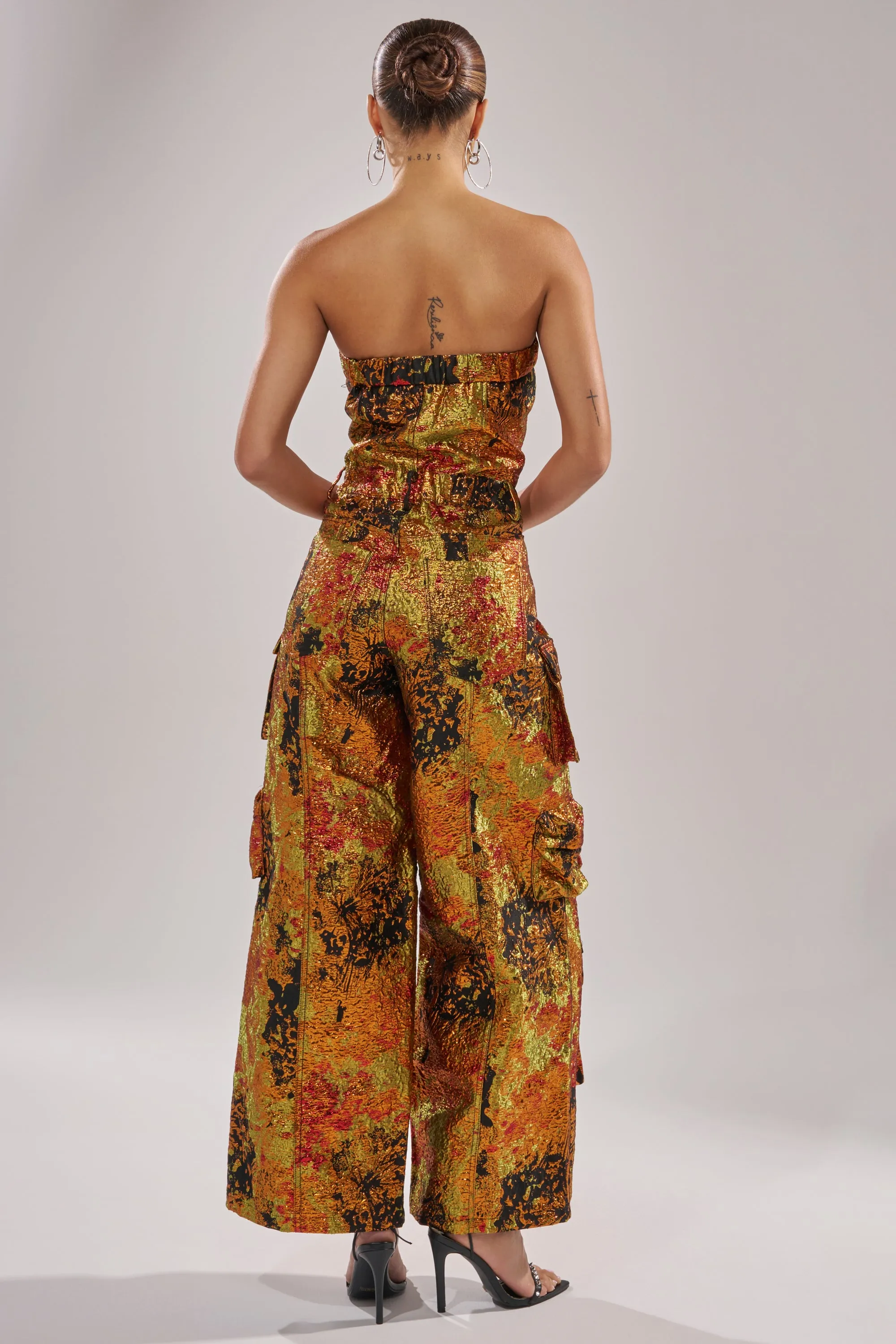 NIKKI BROCADE JUMPSUIT sold by AKIRA product image thumbnail 5