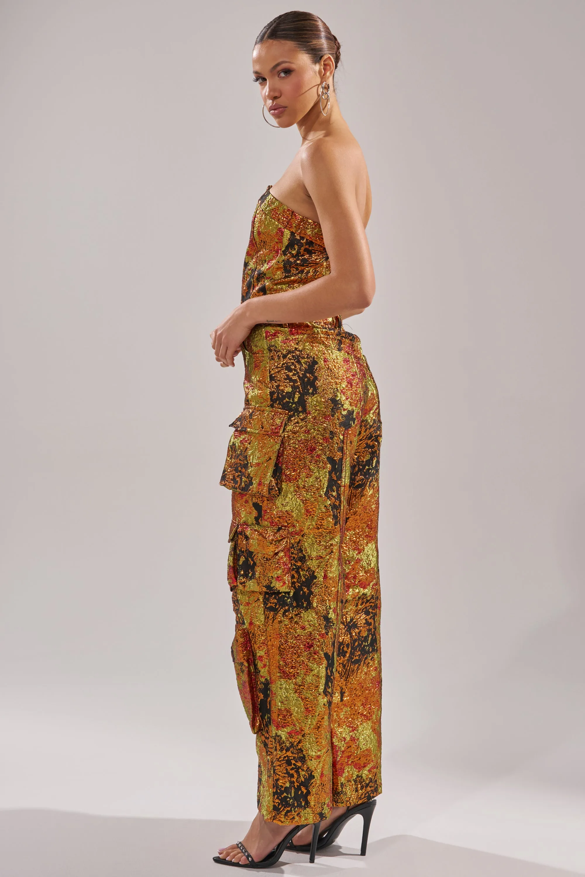 NIKKI BROCADE JUMPSUIT sold by AKIRA product image thumbnail 4