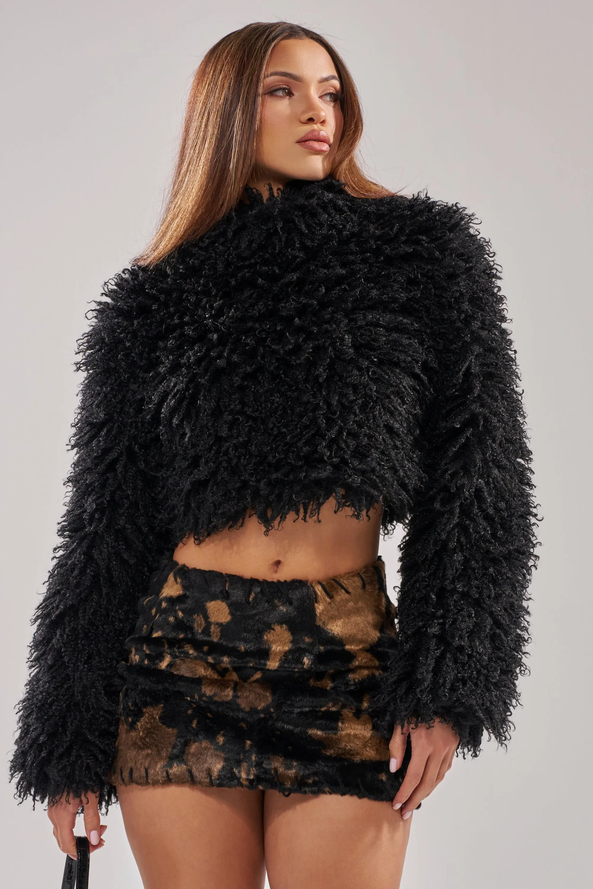 COOL GIRL ALERT FUR TOP sold by AKIRA product image thumbnail 2