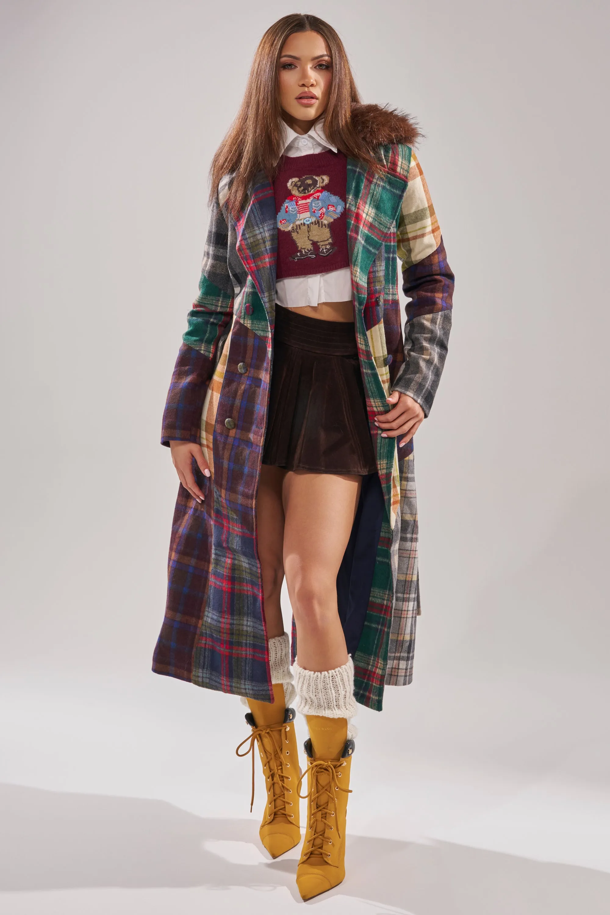 RILEY PATCHWORK TRENCH sold by AKIRA product image thumbnail 4