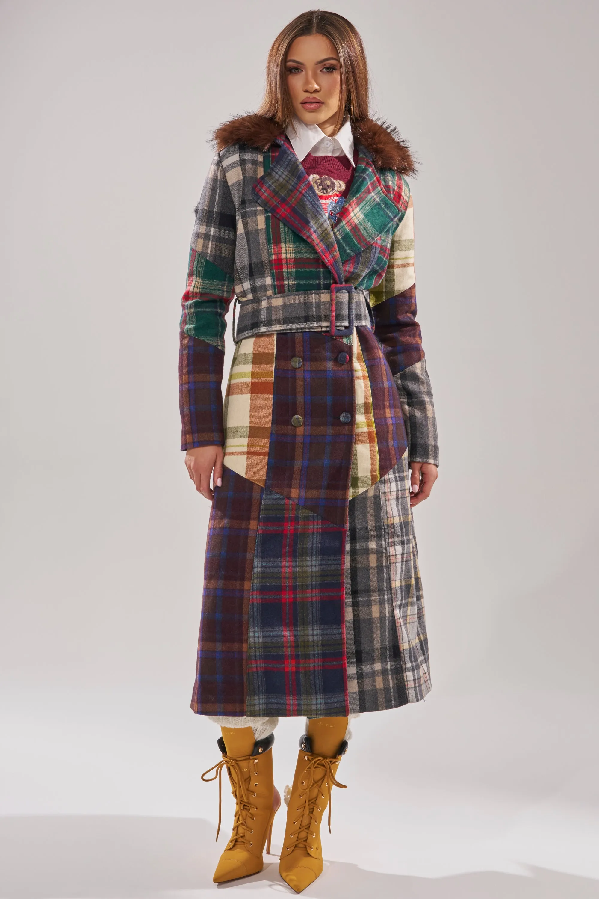 RILEY PATCHWORK TRENCH sold by AKIRA product image thumbnail 5