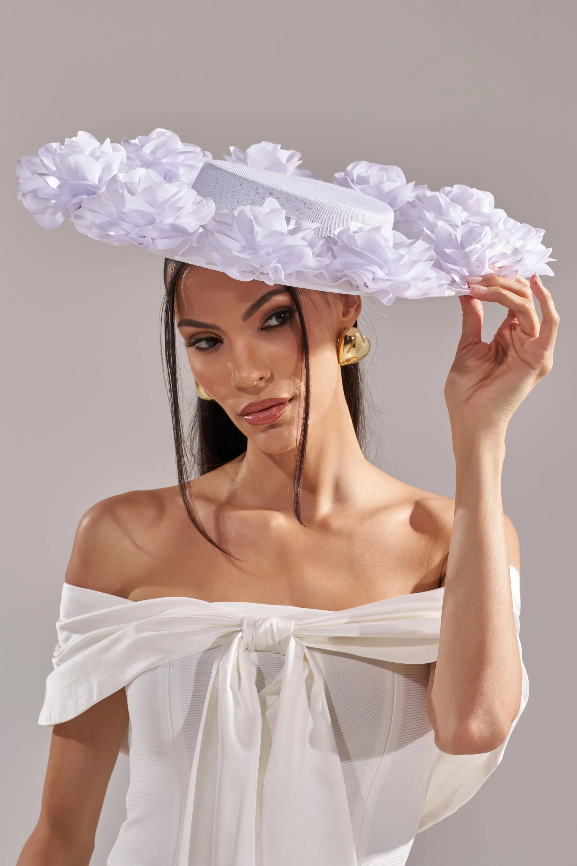 ROSEY CLIP ON HAT IN WHITE sold by AKIRA product image thumbnail 2