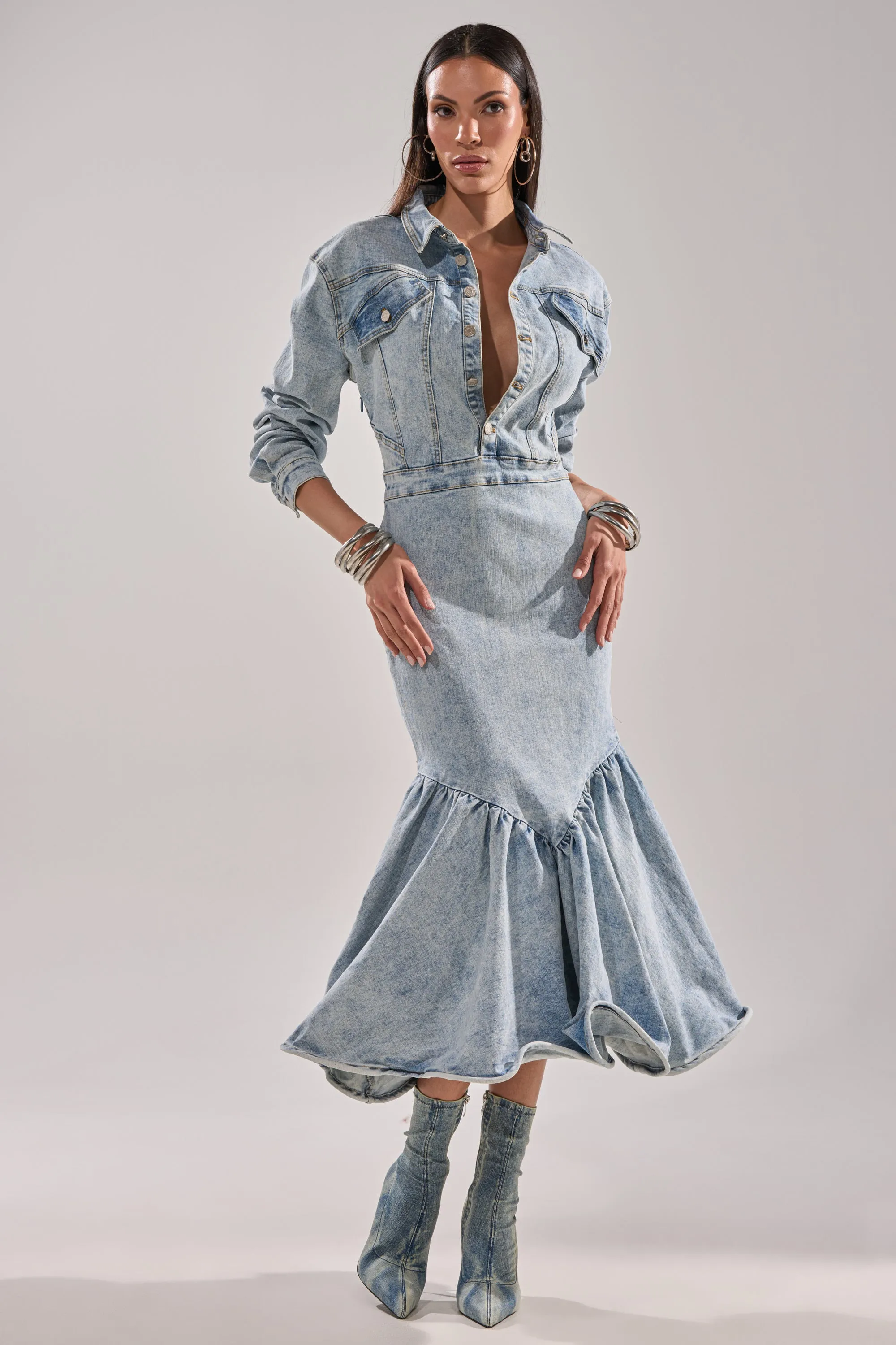 DENIM FOR DAYS MAXI DRESS sold by AKIRA product image thumbnail 2