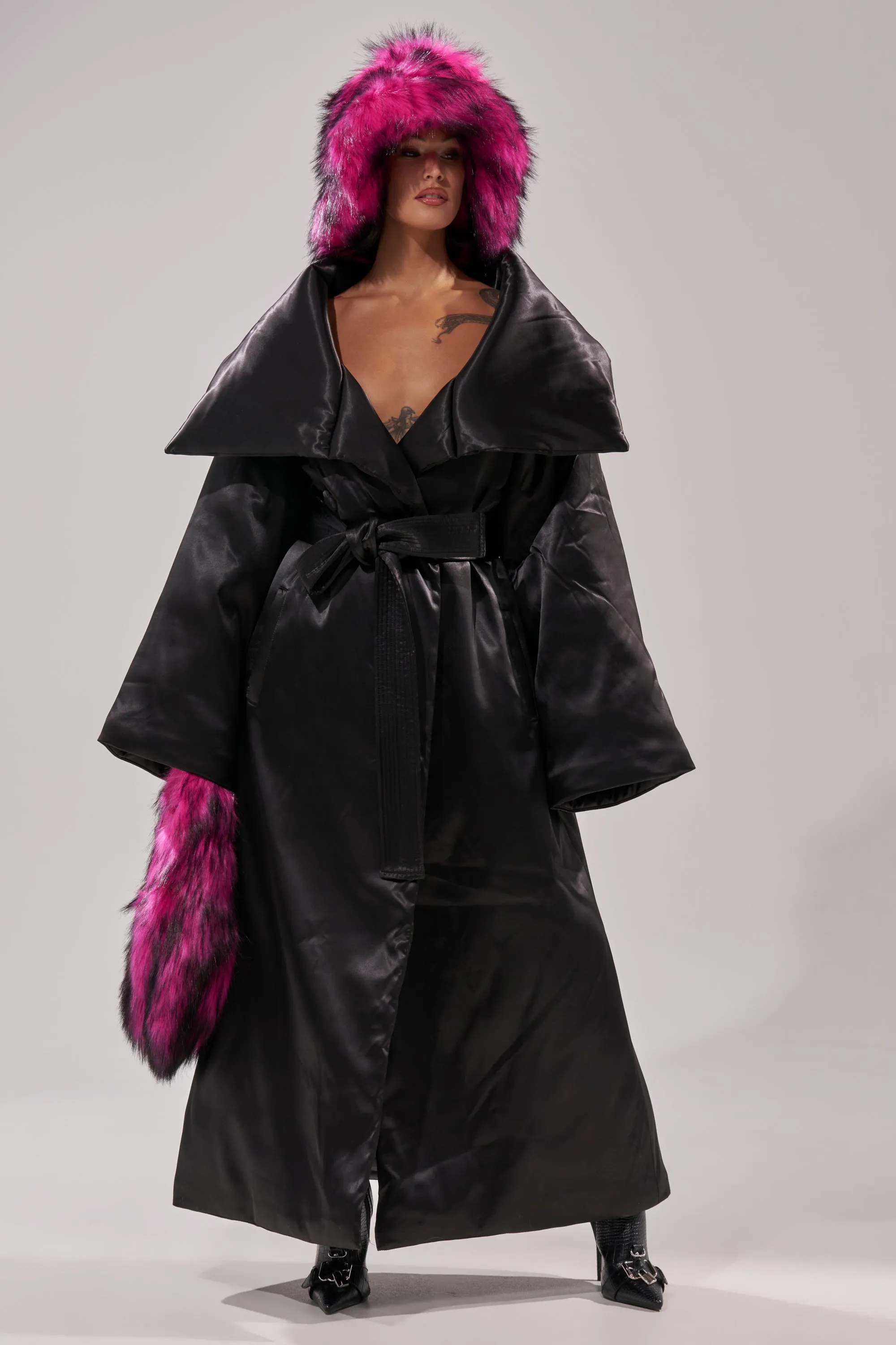 THE MOMENT SATIN PUFFER TRENCH sold by AKIRA product image thumbnail 5