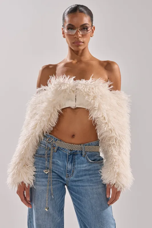 SNOW FUR TOP sold by AKIRA