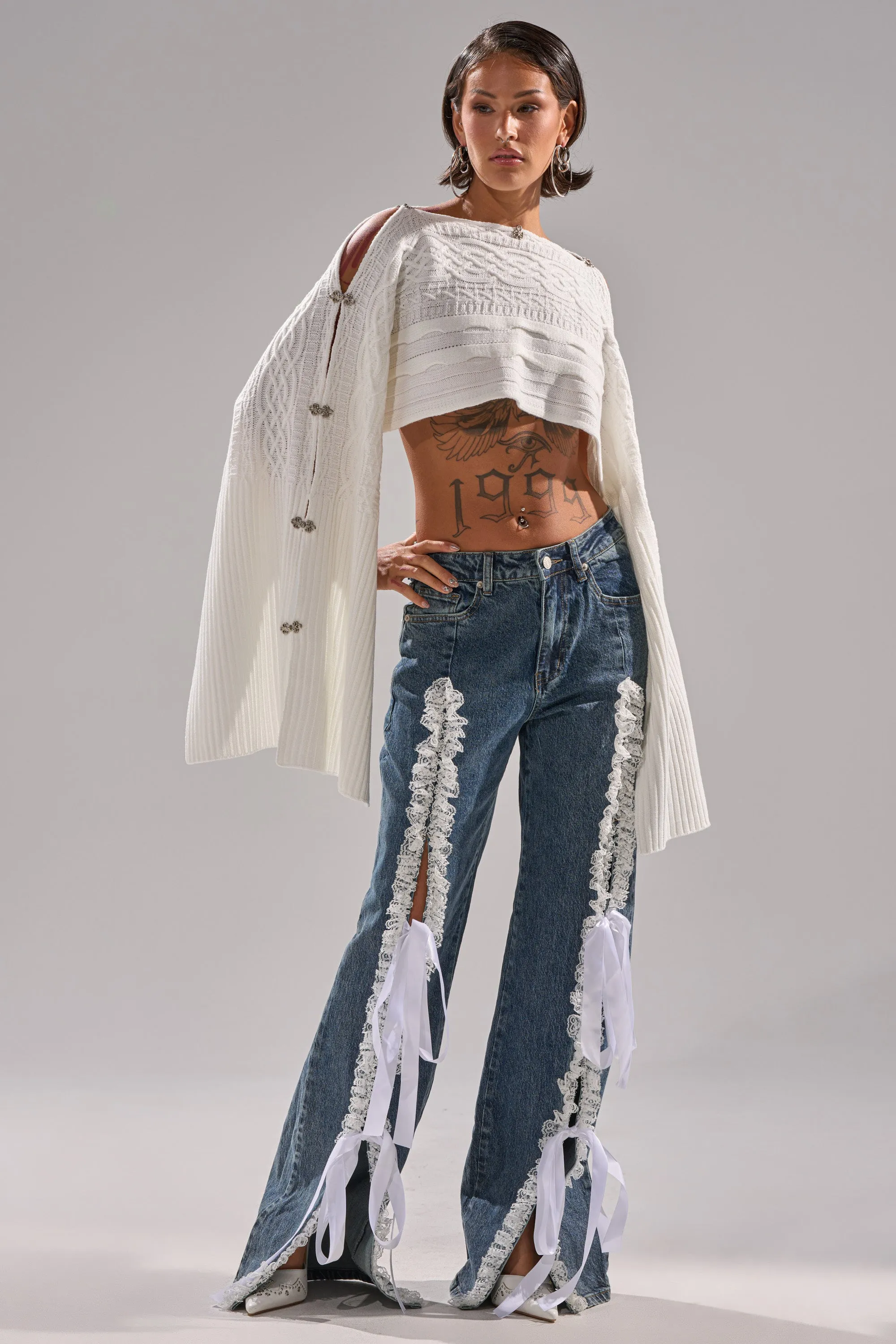 TIE ME UP RELAXED DENIM sold by AKIRA product image thumbnail 5