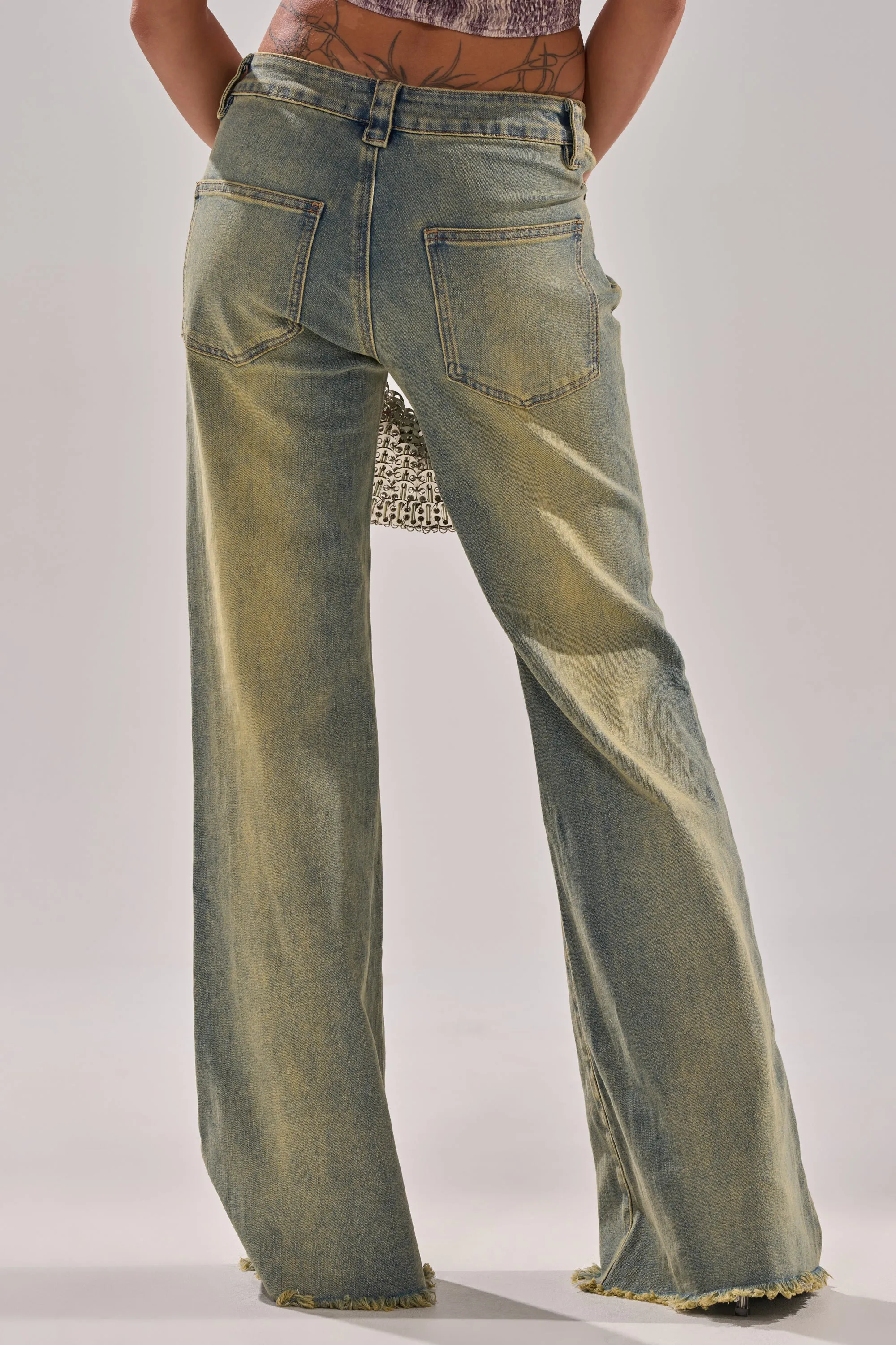 JUST LIKE THAT STRAIGHT-LEG DENIM WITH BUCKLE sold by AKIRA product image thumbnail 4