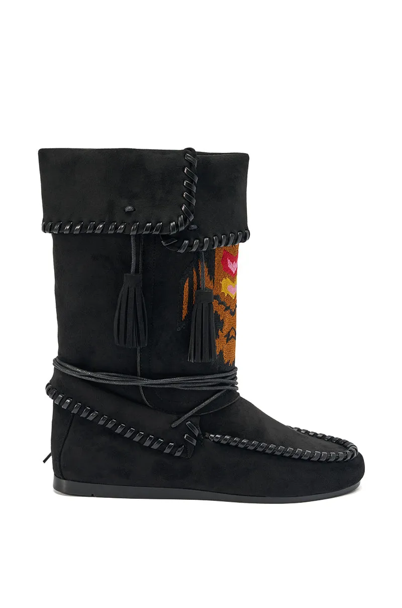 AZALEA WANG WERET BLACK FLAT BOOTIE sold by AKIRA product image thumbnail 4