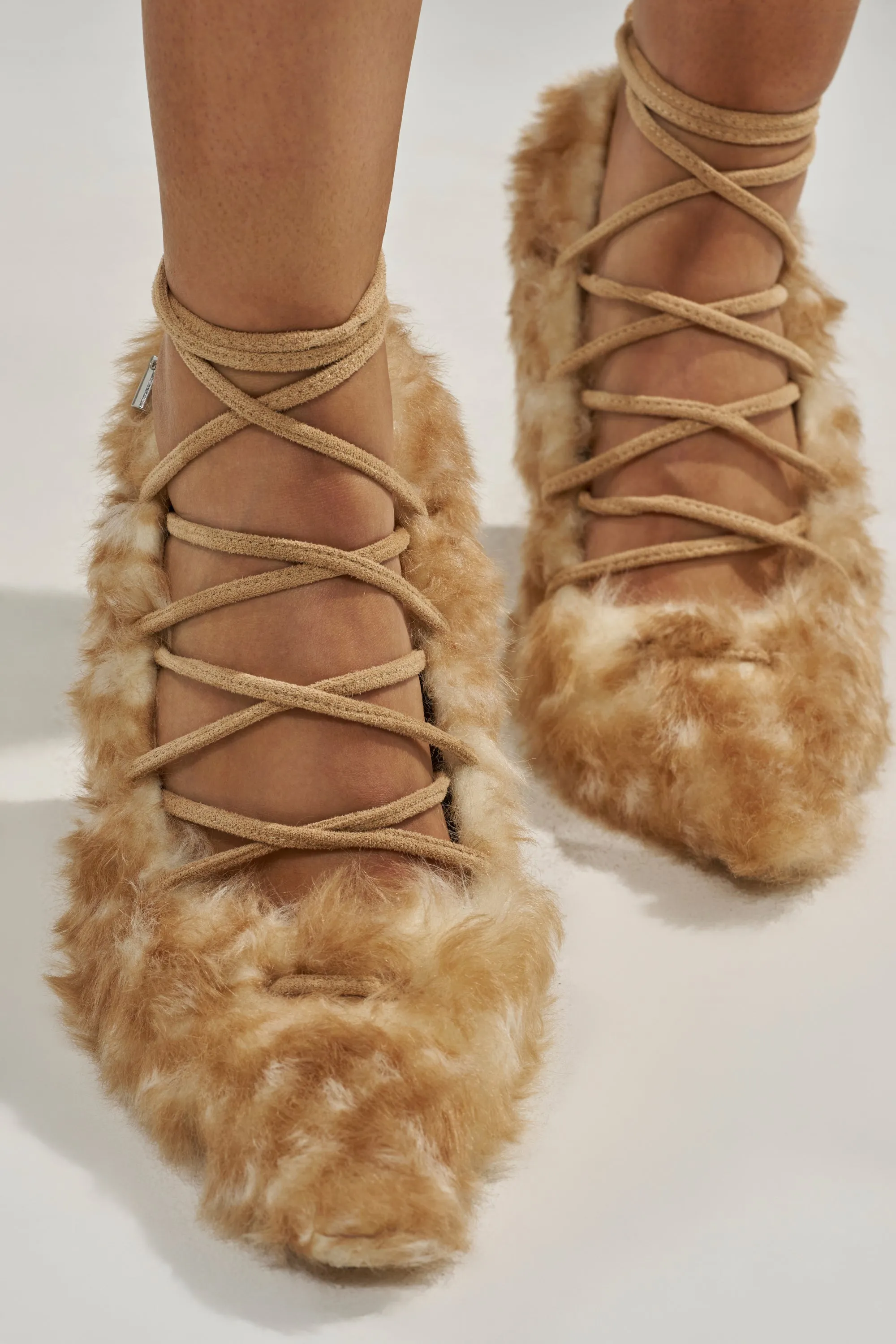 AZALEA WANG PAULHINO SNOW LEOPARD STRAPPY PUMP sold by AKIRA product image thumbnail 4